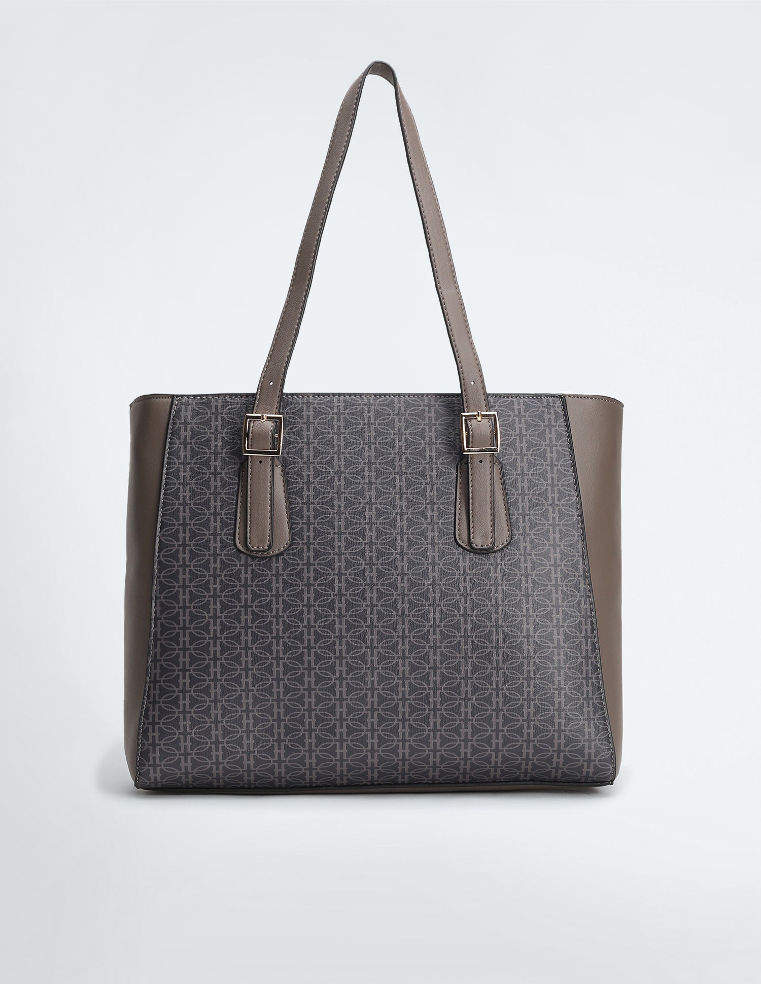 Panelled Monogram Handbag Grey - U.S. POLO ASSN. | Large