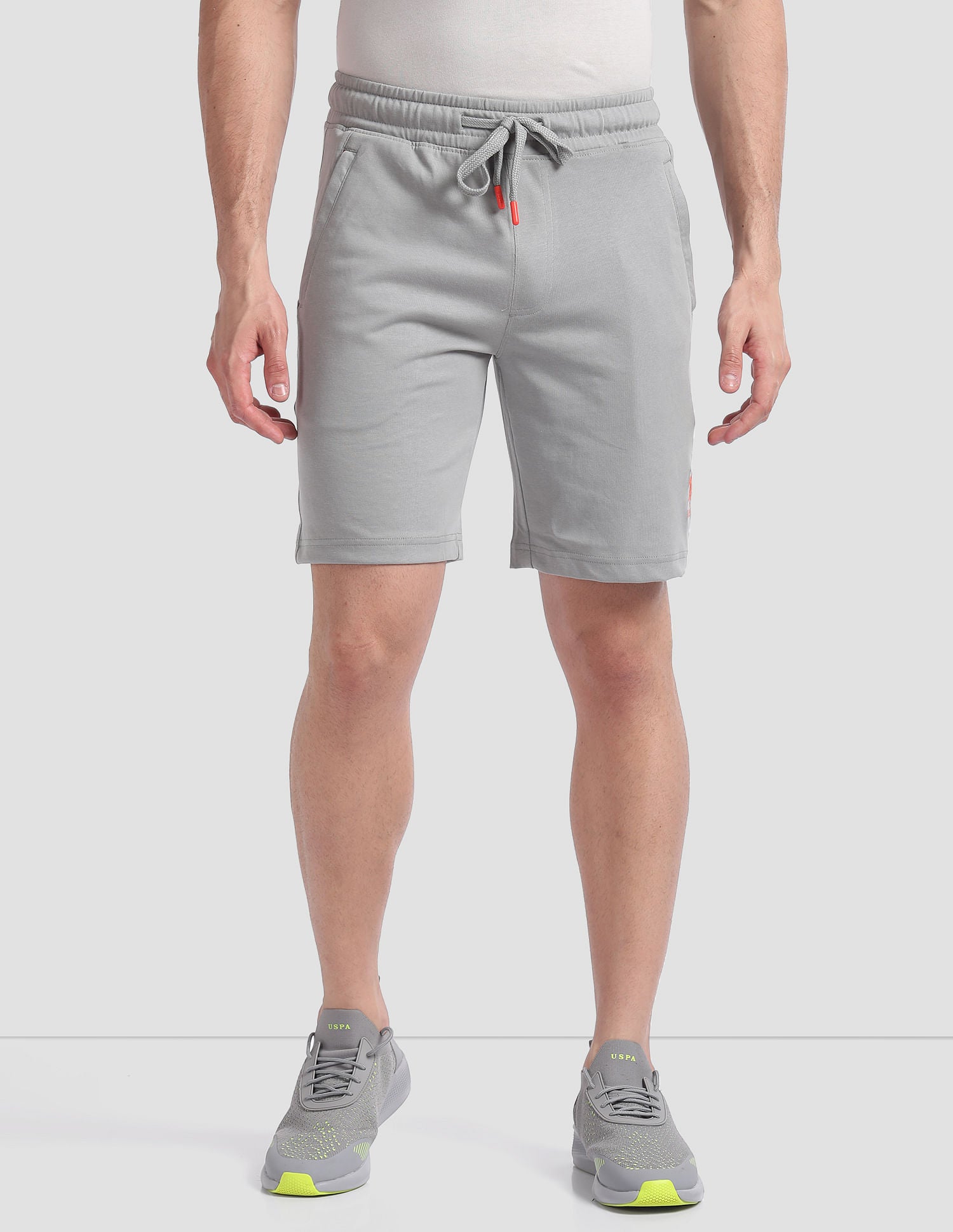 Solid Active AS001 Lounge Shorts - Pack Of 1 Ghost Grey - U.S. POLO ASSN. | Large