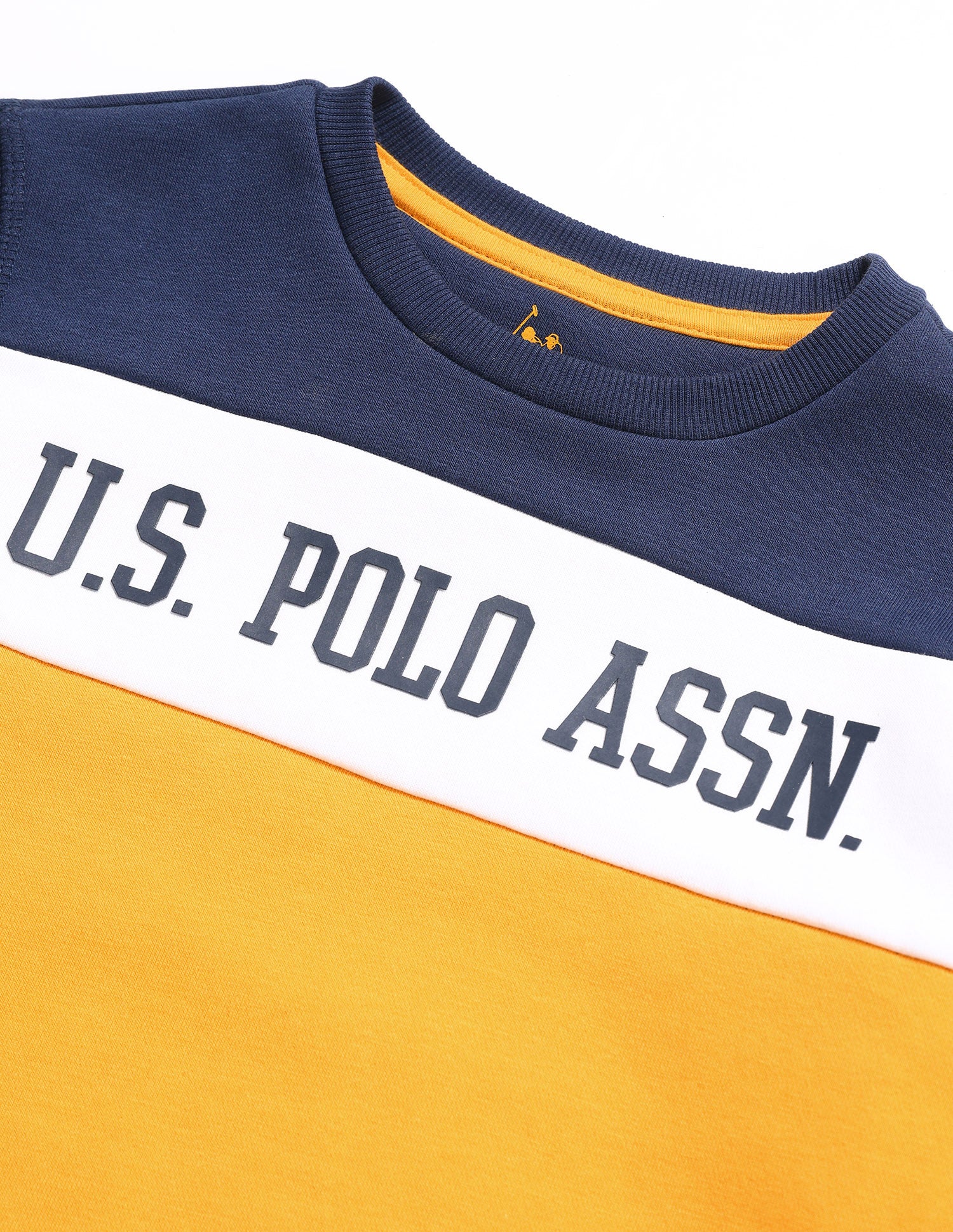 Boys Brand Printed Regular Fit Sweatshirt Gold - U.S. POLO ASSN. | Large