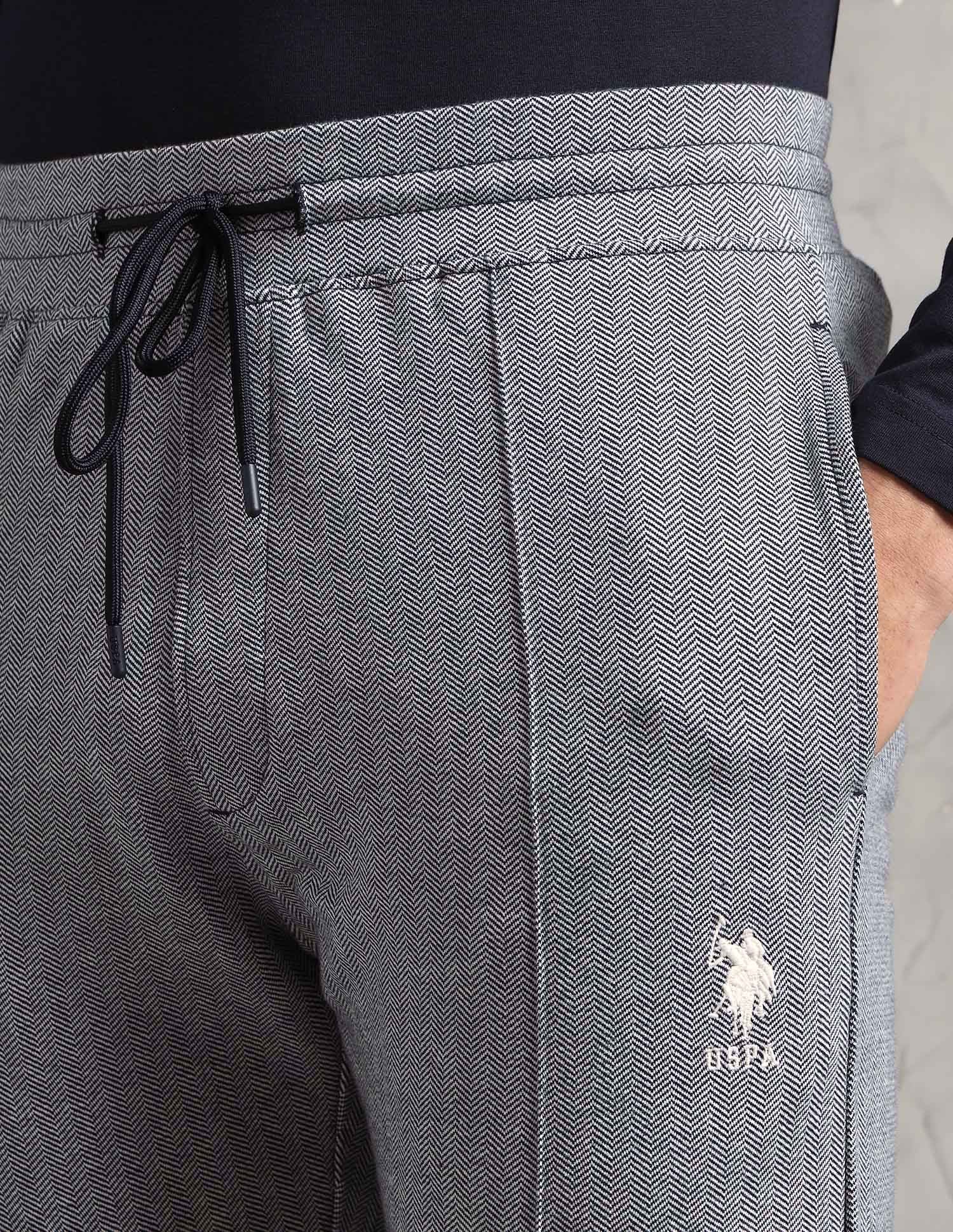 Chevron Cotton Stretch PR003 Lounge Pants - Pack Of 1 Navy - U.S. Polo Assn. India | Large