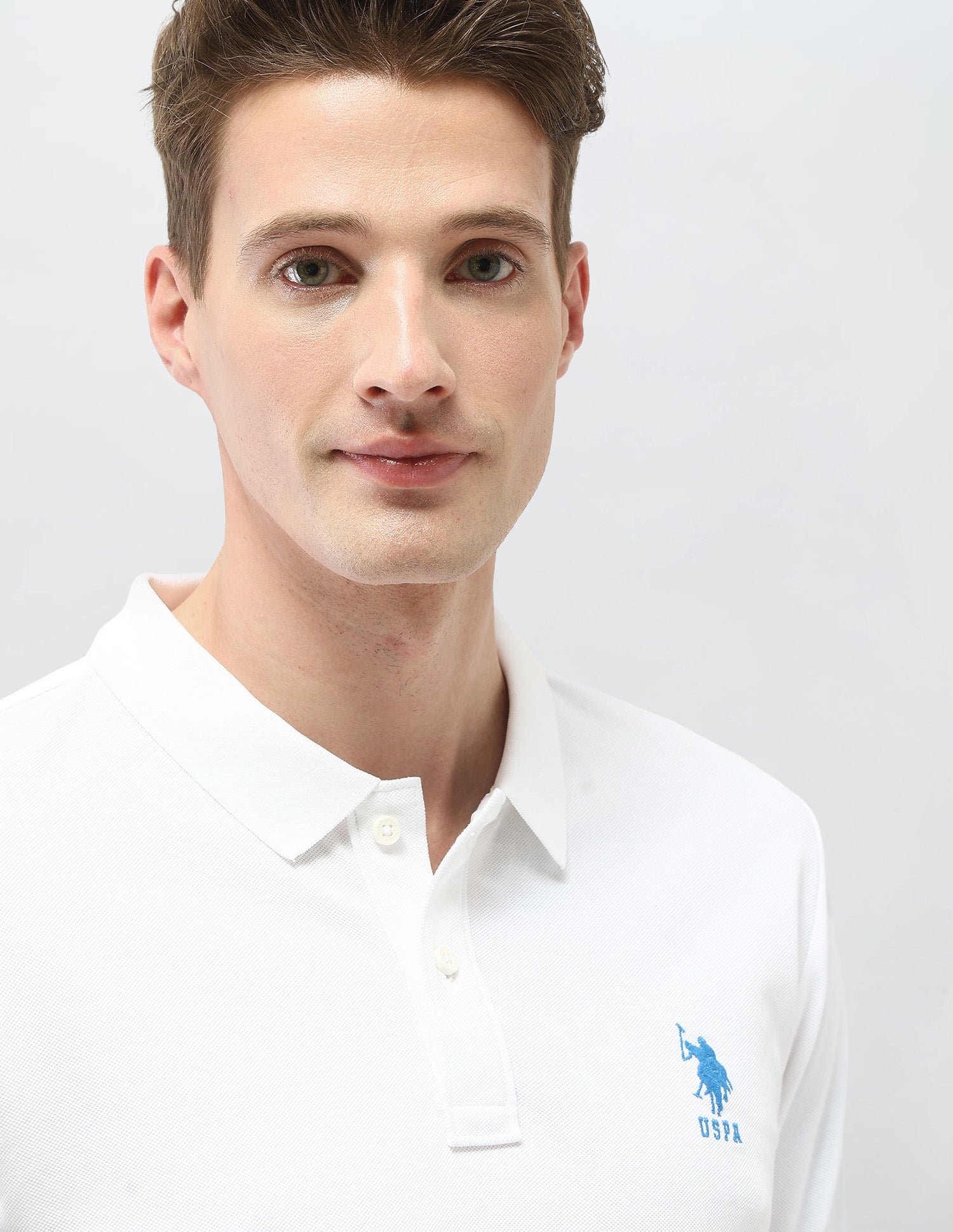 Solid Slim Fit Polo Shirt White - U.S. Polo Assn. India | Large