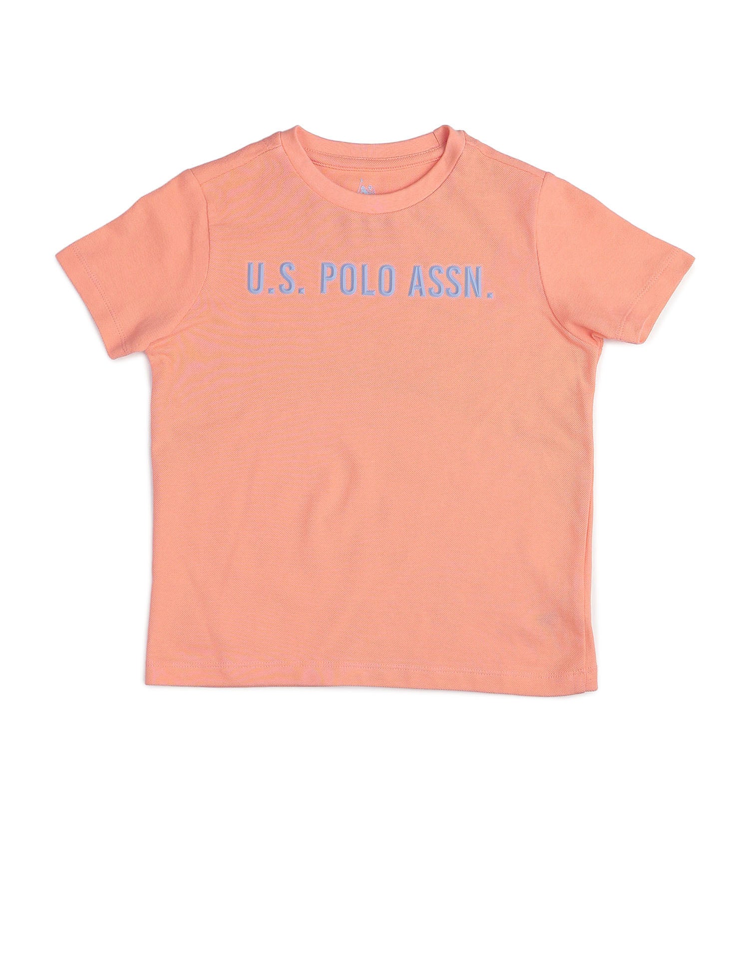 Boys Regular Fit Brand Embossed T Shirt Light Orange - U.S. POLO ASSN. | Large