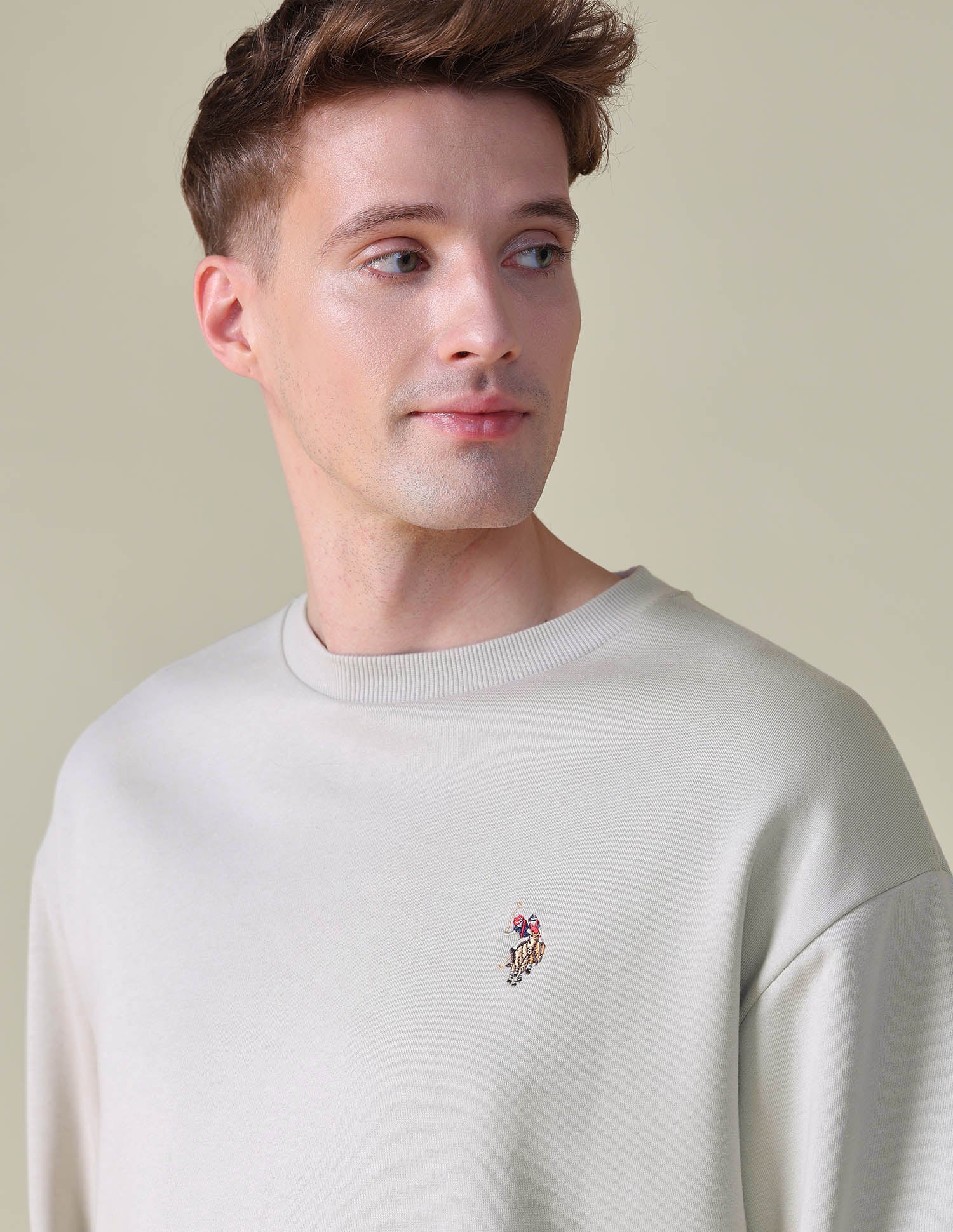 Solid Relaxed Fit Sweatshirt Grey - U.S. POLO ASSN. | Large