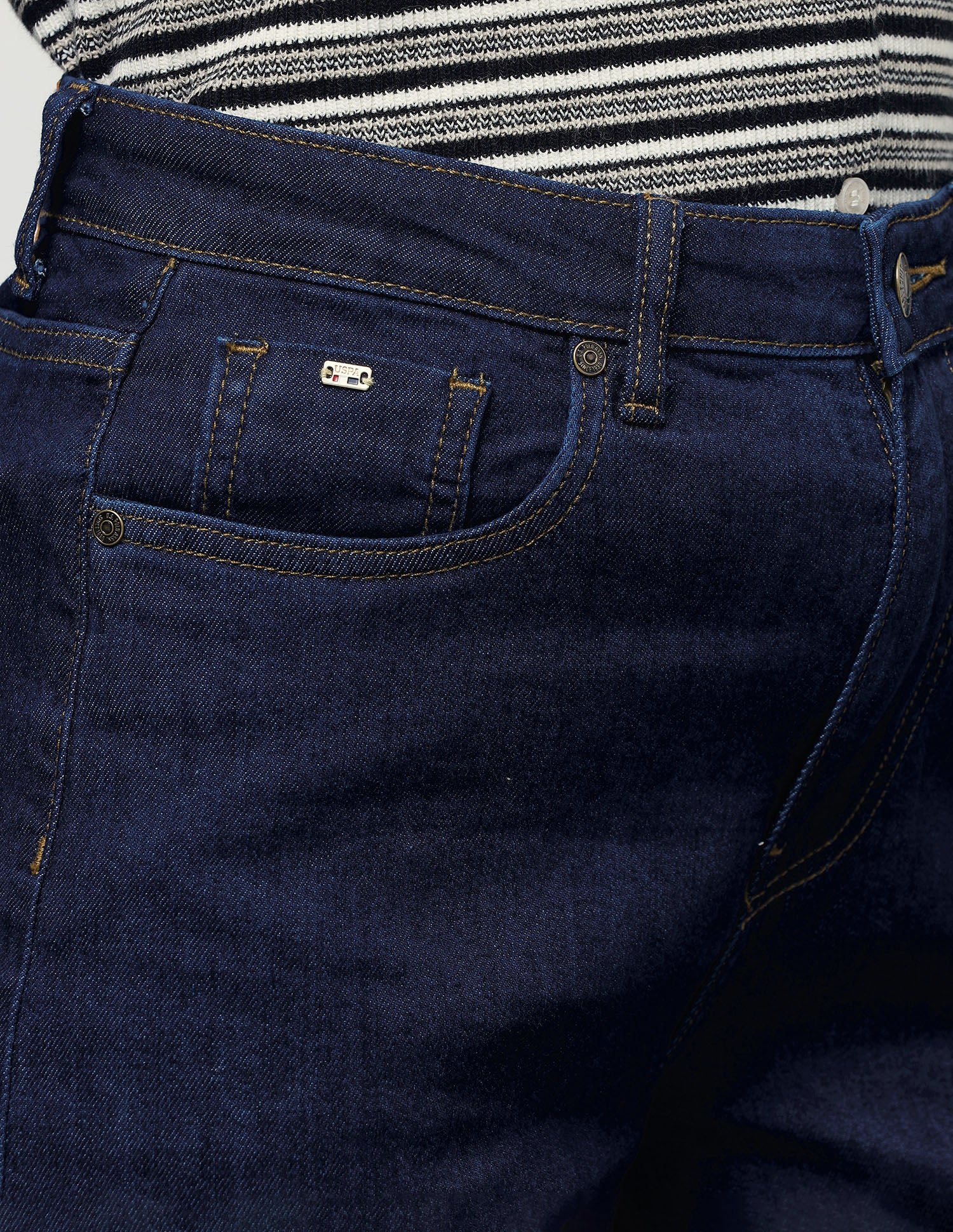 Wide Leg Fit Blue Jeans Dark Blue - U.S. Polo Assn. India | Large