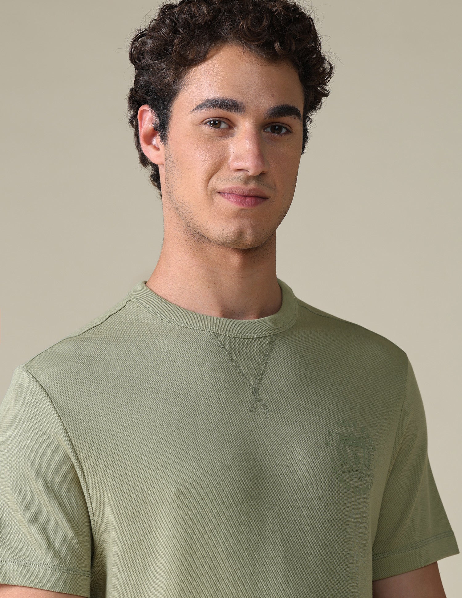 Slim Fit Solid T-Shirt Green - U.S. Polo Assn. India | Large