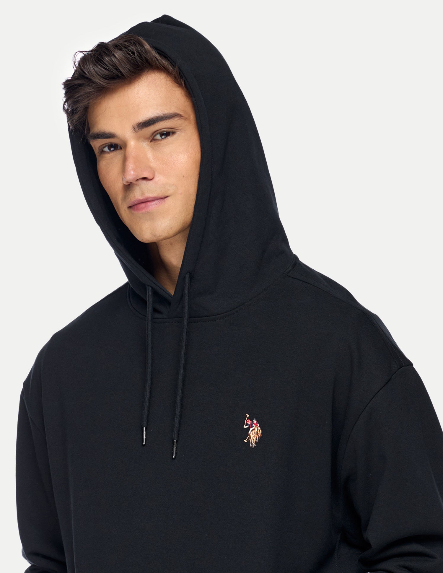 Solid Relaxed Fit Sweatshirt Black - U.S. Polo Assn. India | Large