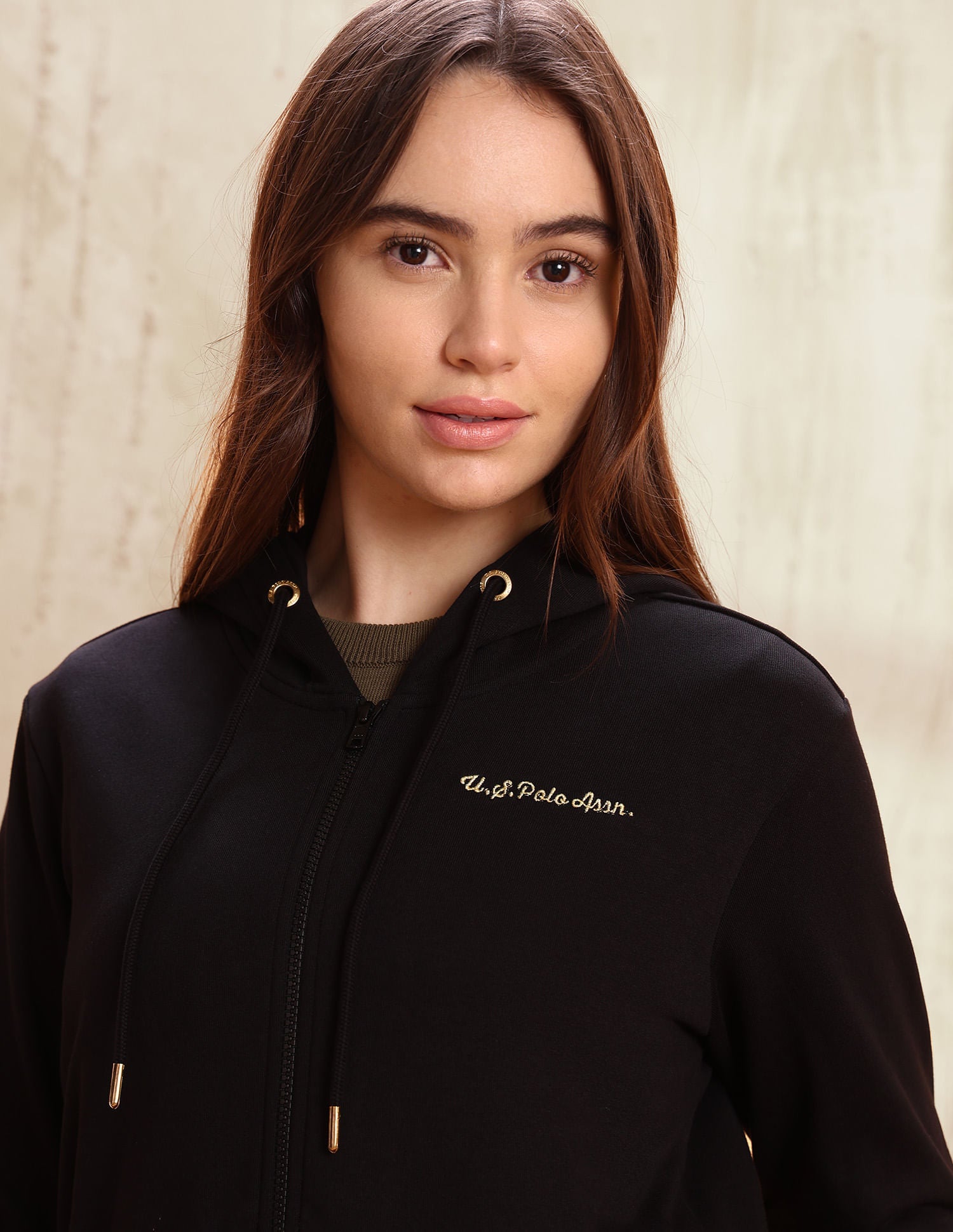 Solid Regular Fit Hooded Sweater Black - U.S. POLO ASSN. | Large