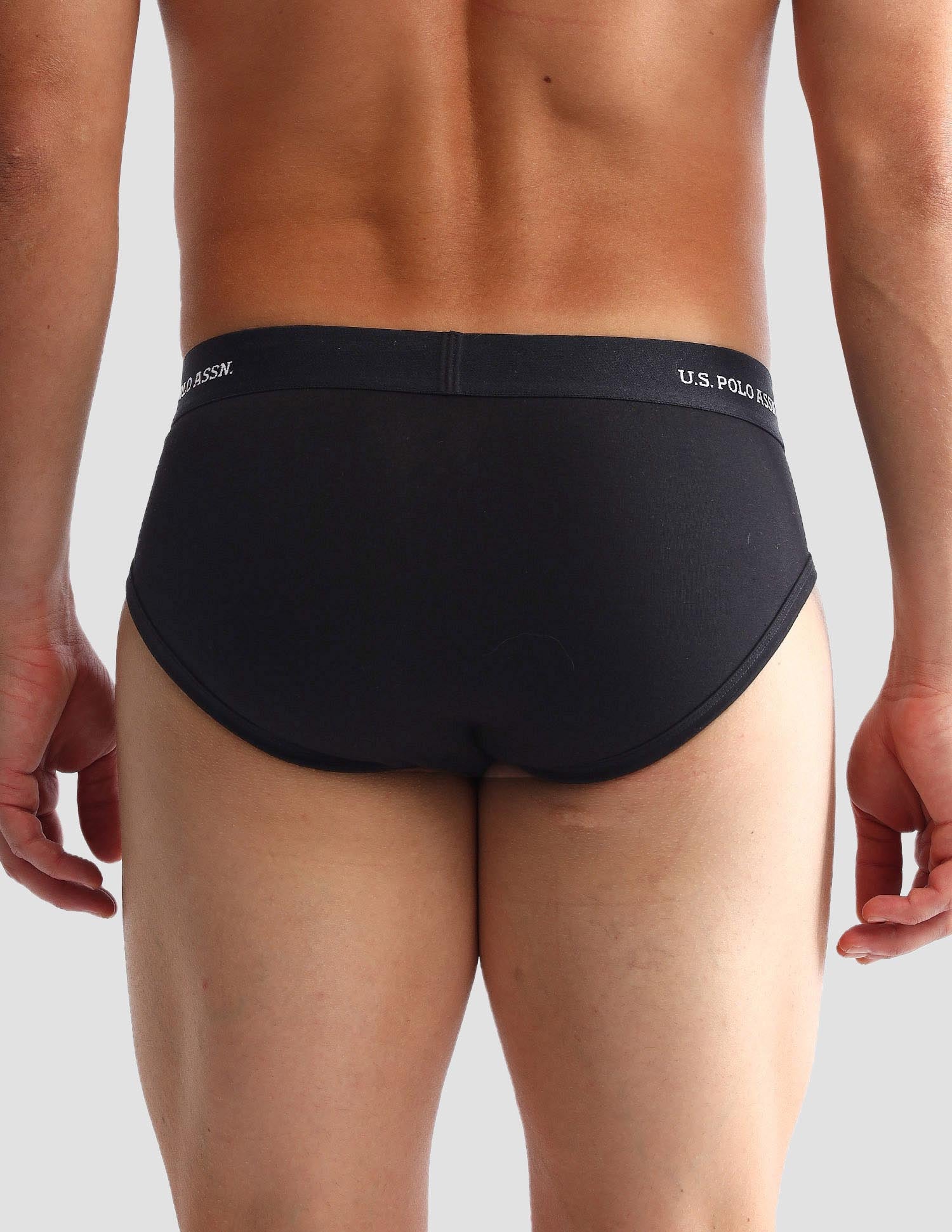 Anti Microbial Solid OEB13 Briefs - Pack Of 3 Black, Navy and Burgandy - U.S. POLO ASSN. | Large