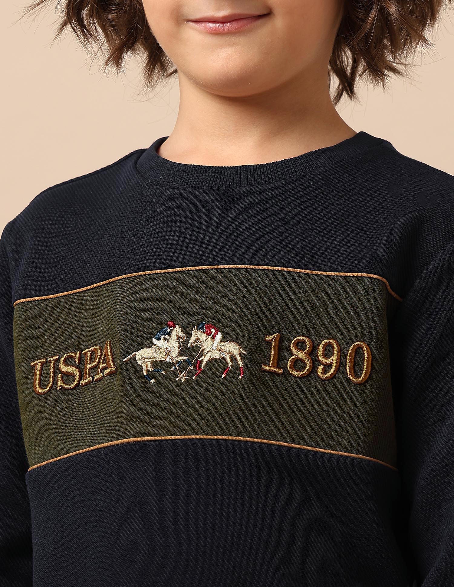 Boys Brand Embroidered Mini Me Sweatshirt Navy - U.S. POLO ASSN. | Large