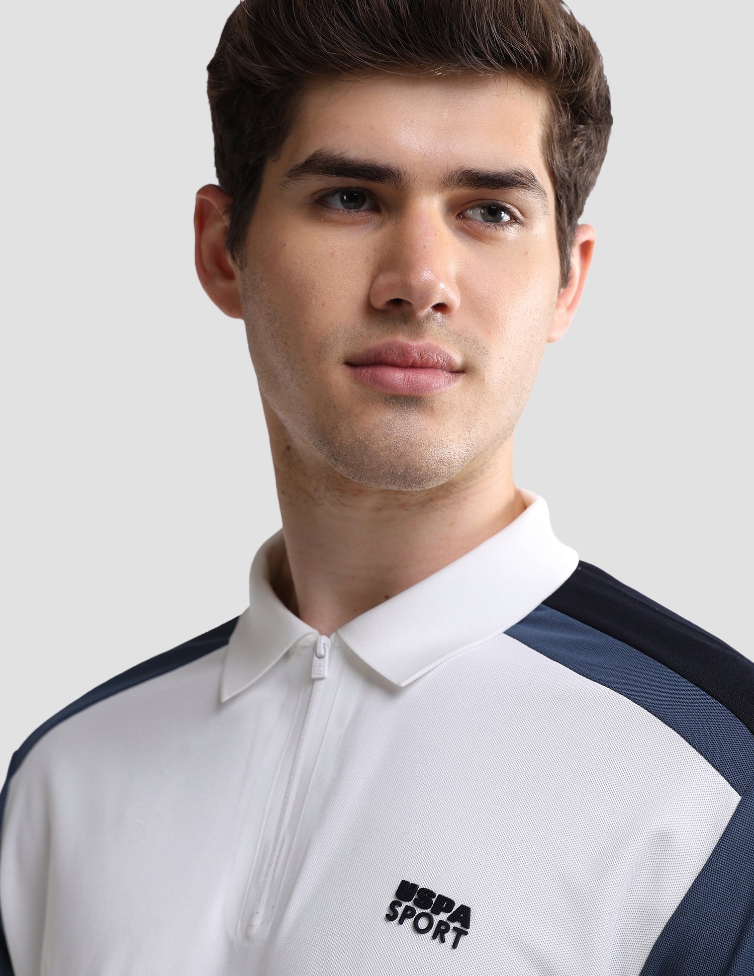 Solid Slim Fit Active Polo Shirt White - U.S. Polo Assn. India | Large