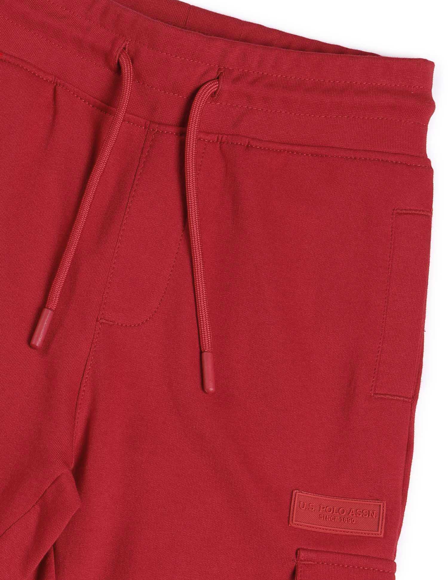 Boys Solid Track Pants Medium Red - U.S. POLO ASSN. | Large