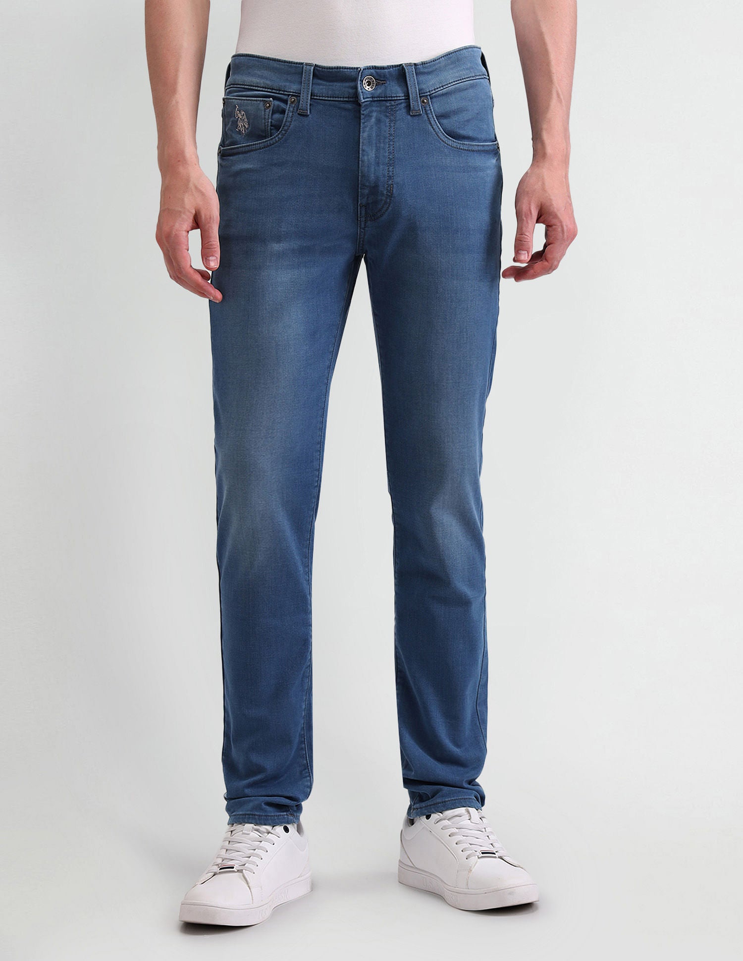 Regallo Skinny Fit Blue Jeans Blue - U.S. Polo Assn. India | Large
