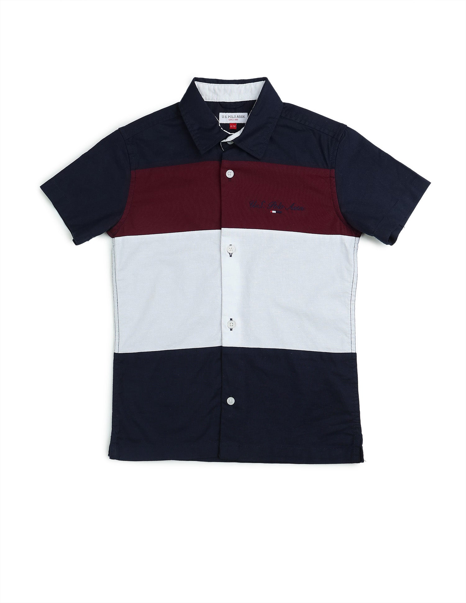 Boys Colourblocked Oxford Shirt Navy - U.S. POLO ASSN. | Large