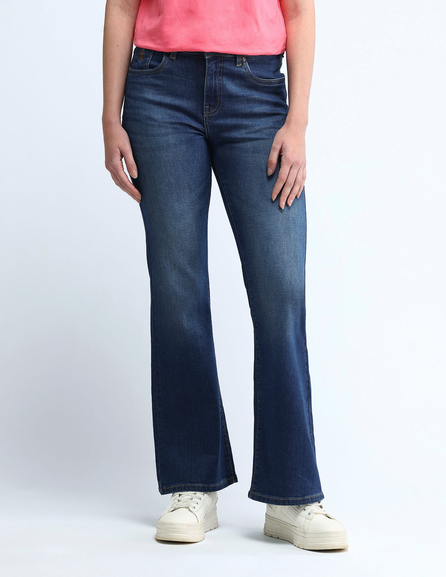 Mid Rise Bootcut Jeans Dark Blue - U.S. POLO ASSN. | Large