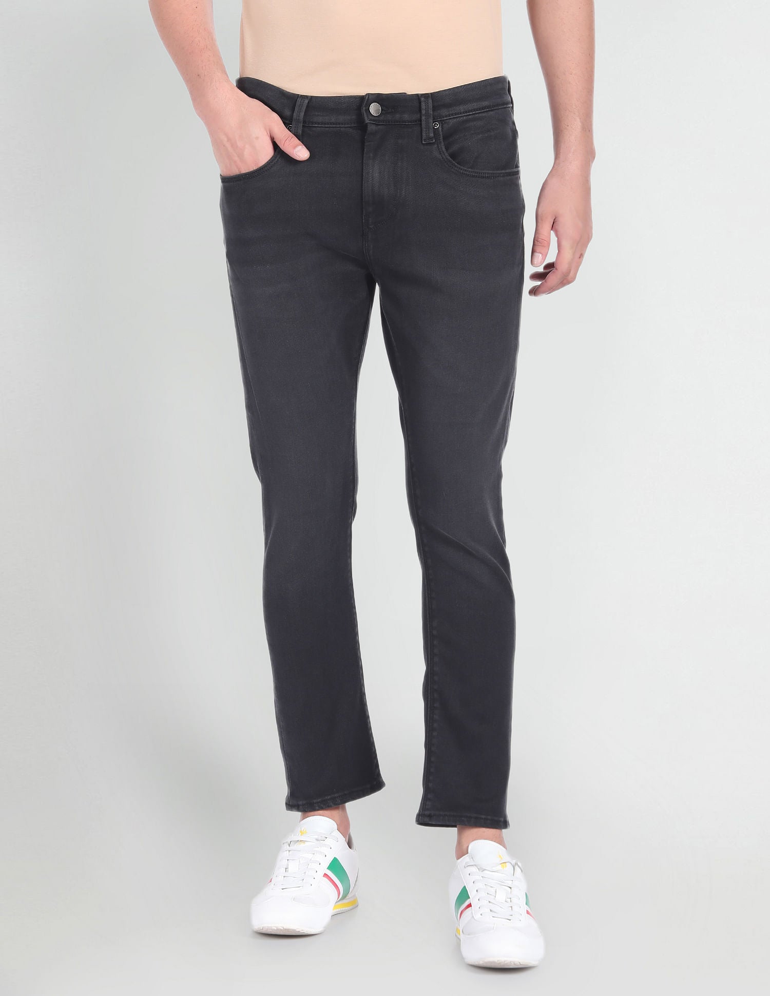 Henry Cropped Fit Black Jeans Black - U.S. Polo Assn. India | Large