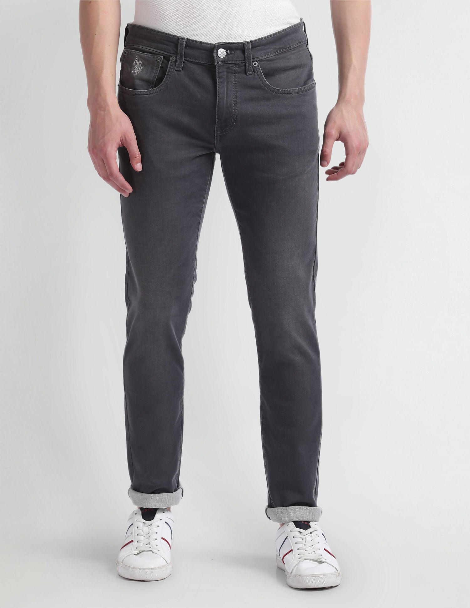 Brandon Slim Tapered Grey Jeans – U.S. Polo Assn. India