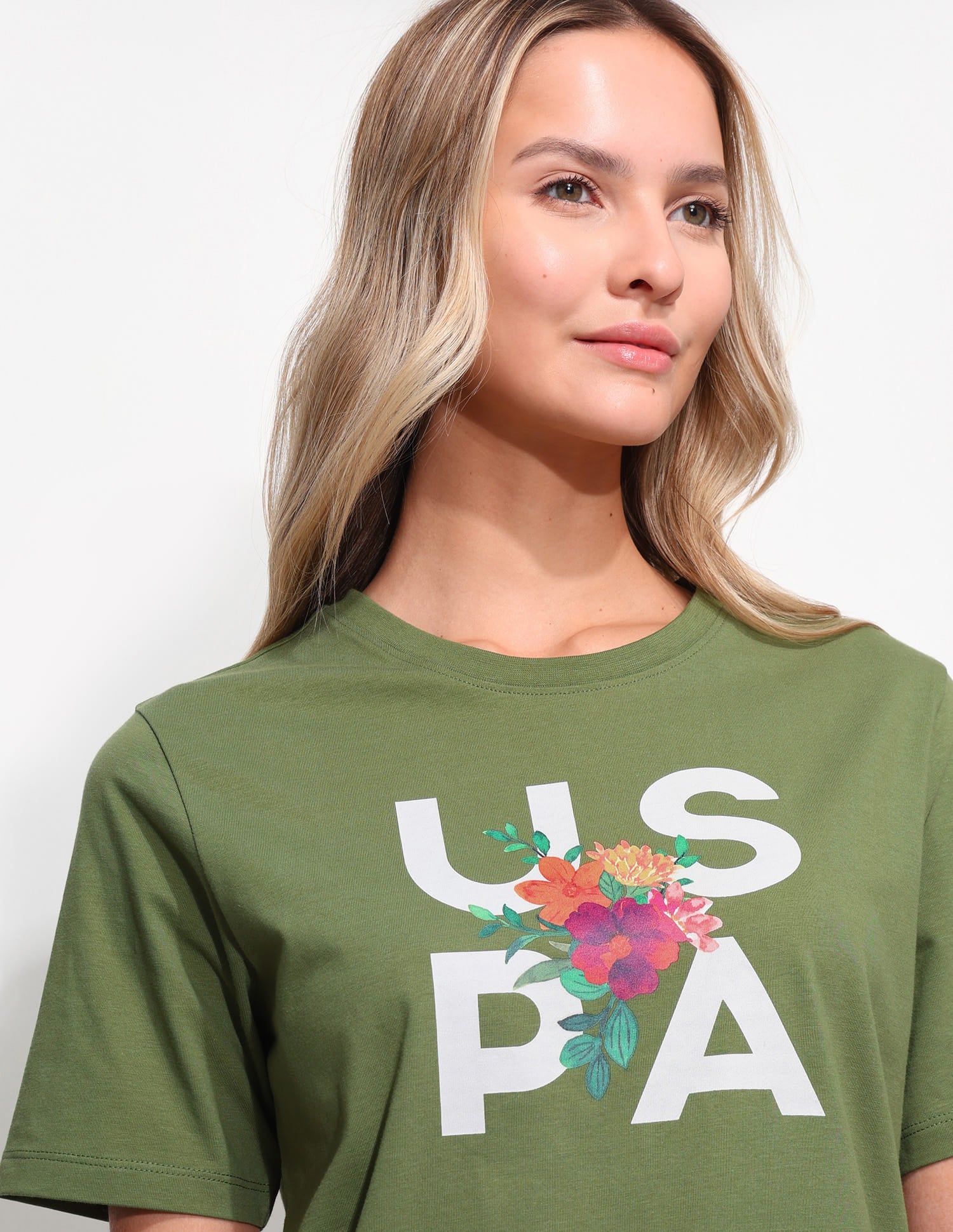 Relaxed Fit Brand Printed T-Shirt Green - U.S. Polo Assn. India | Large