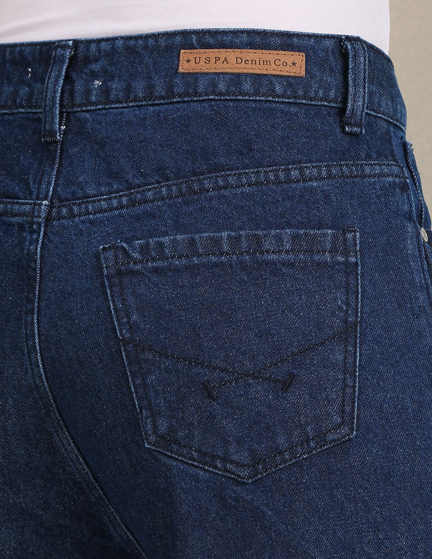 Slit Hem Flared Jeans Dark Blue - U.S. Polo Assn. India | Large