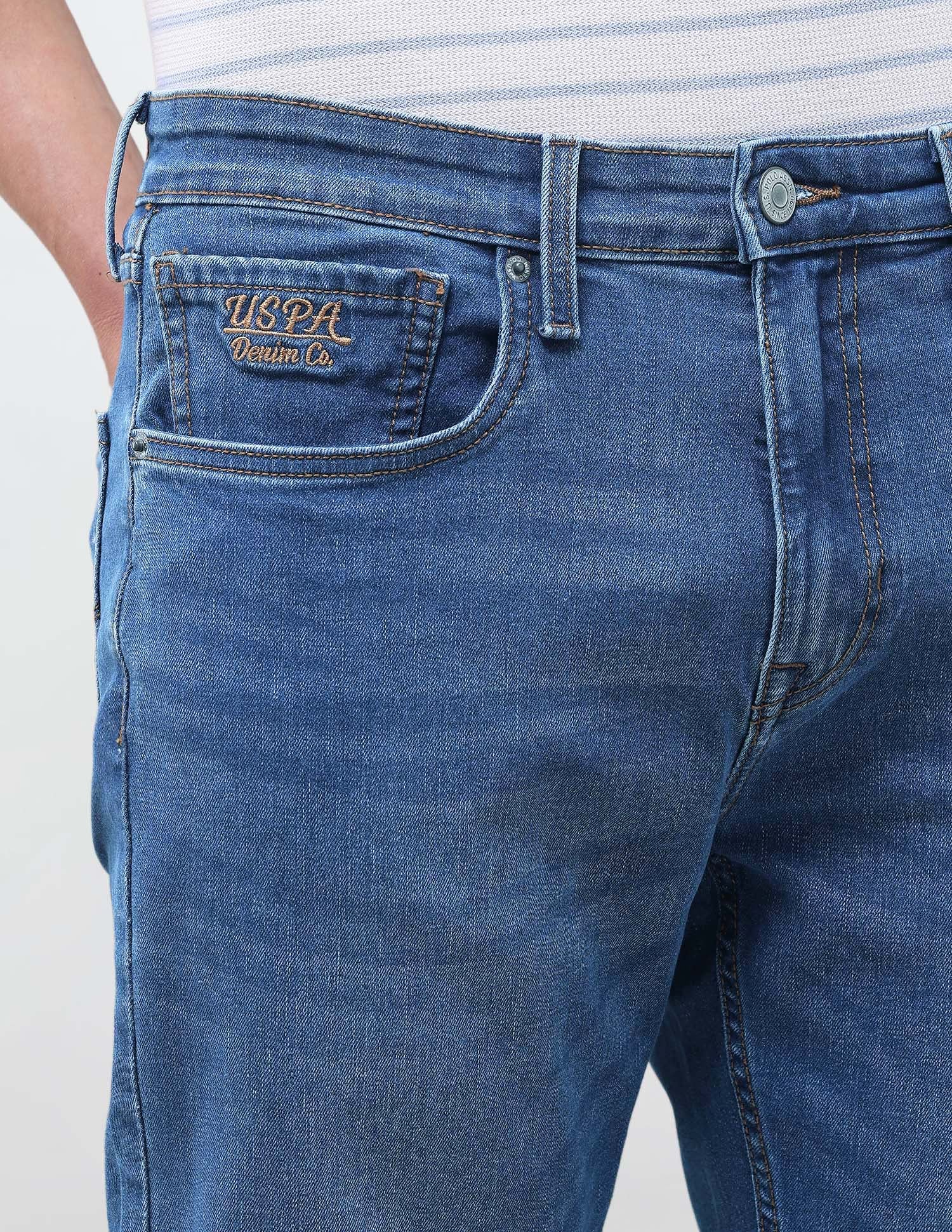 Cole Comfort Cropped Fit Blue Jeans Indigo - U.S. Polo Assn. India | Large