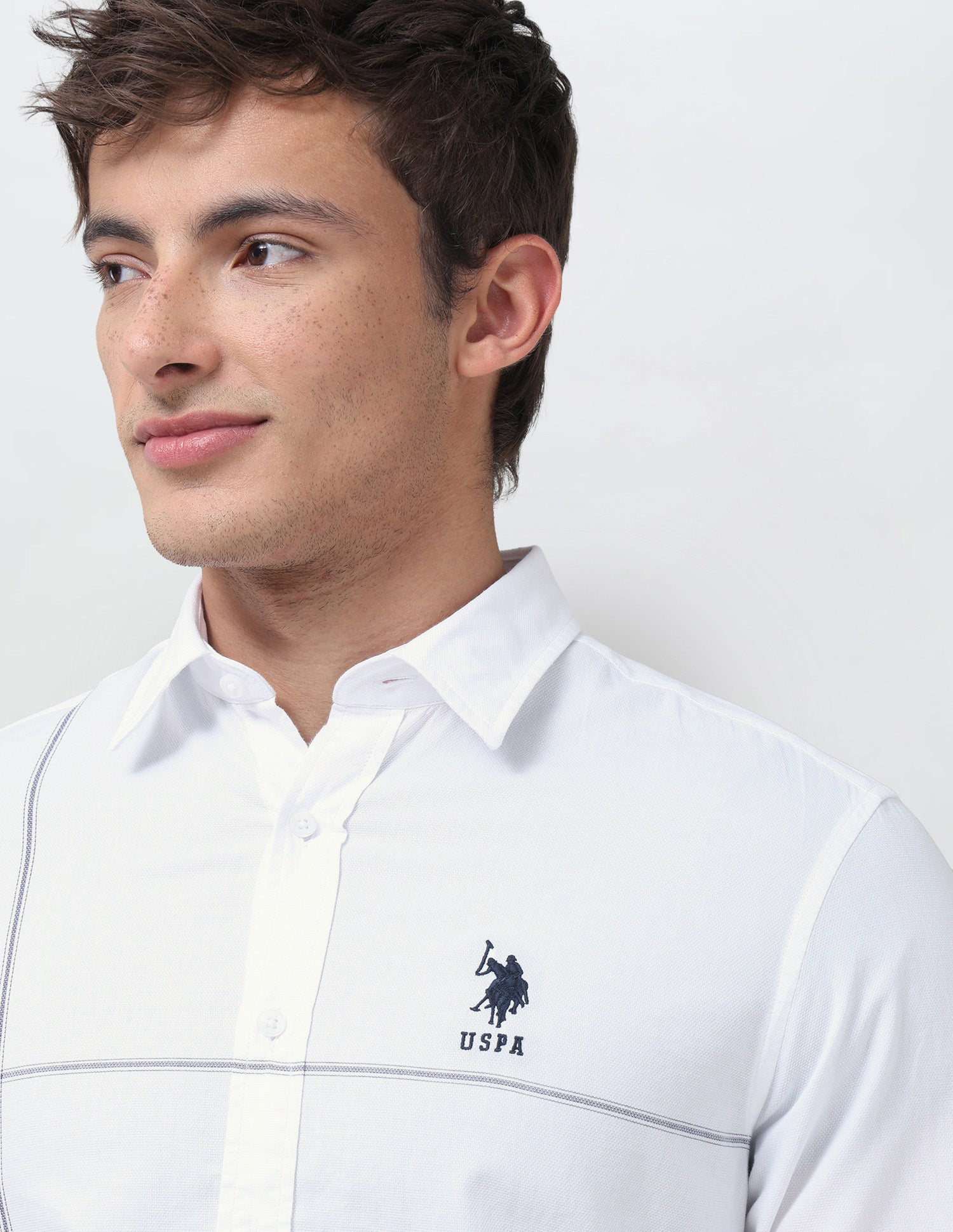 Solid Regular Fit Shirt White - U.S. Polo Assn. India | Large
