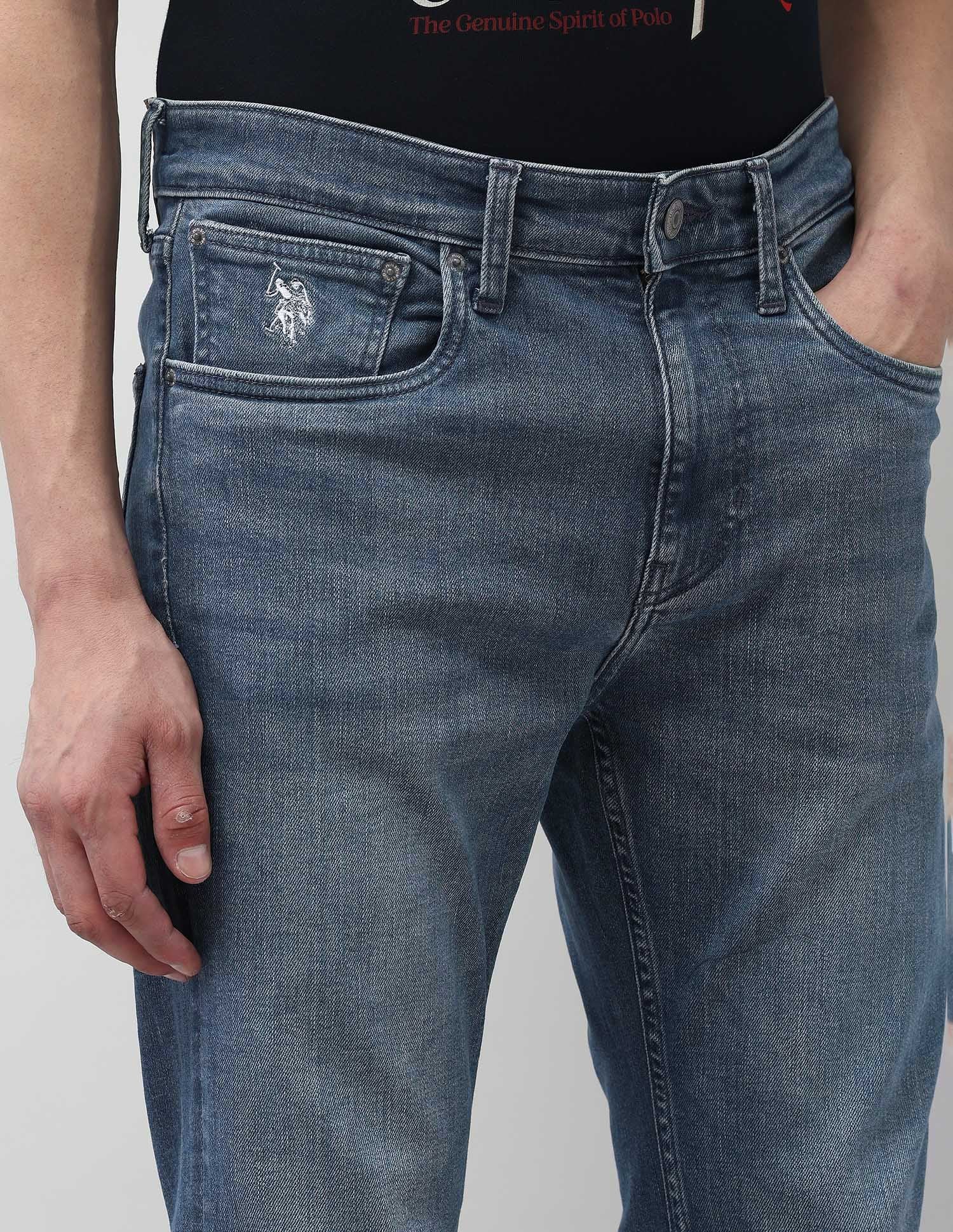 Harold Slim Straight Fit Blue Jeans Ms Wash - U.S. POLO ASSN. | Large