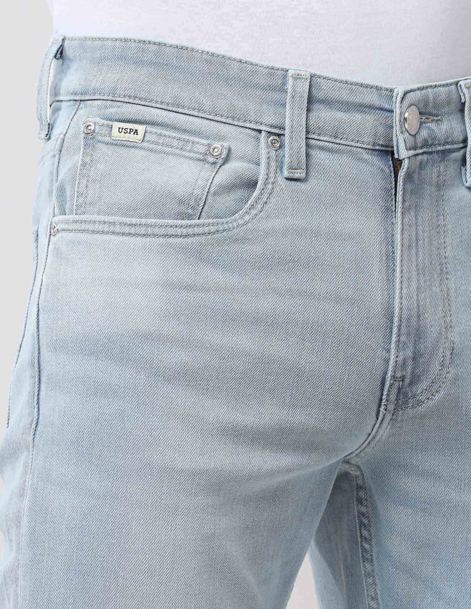 Harold Slim Straight Fit Blue Jeans Light Blue - U.S. Polo Assn. India | Large