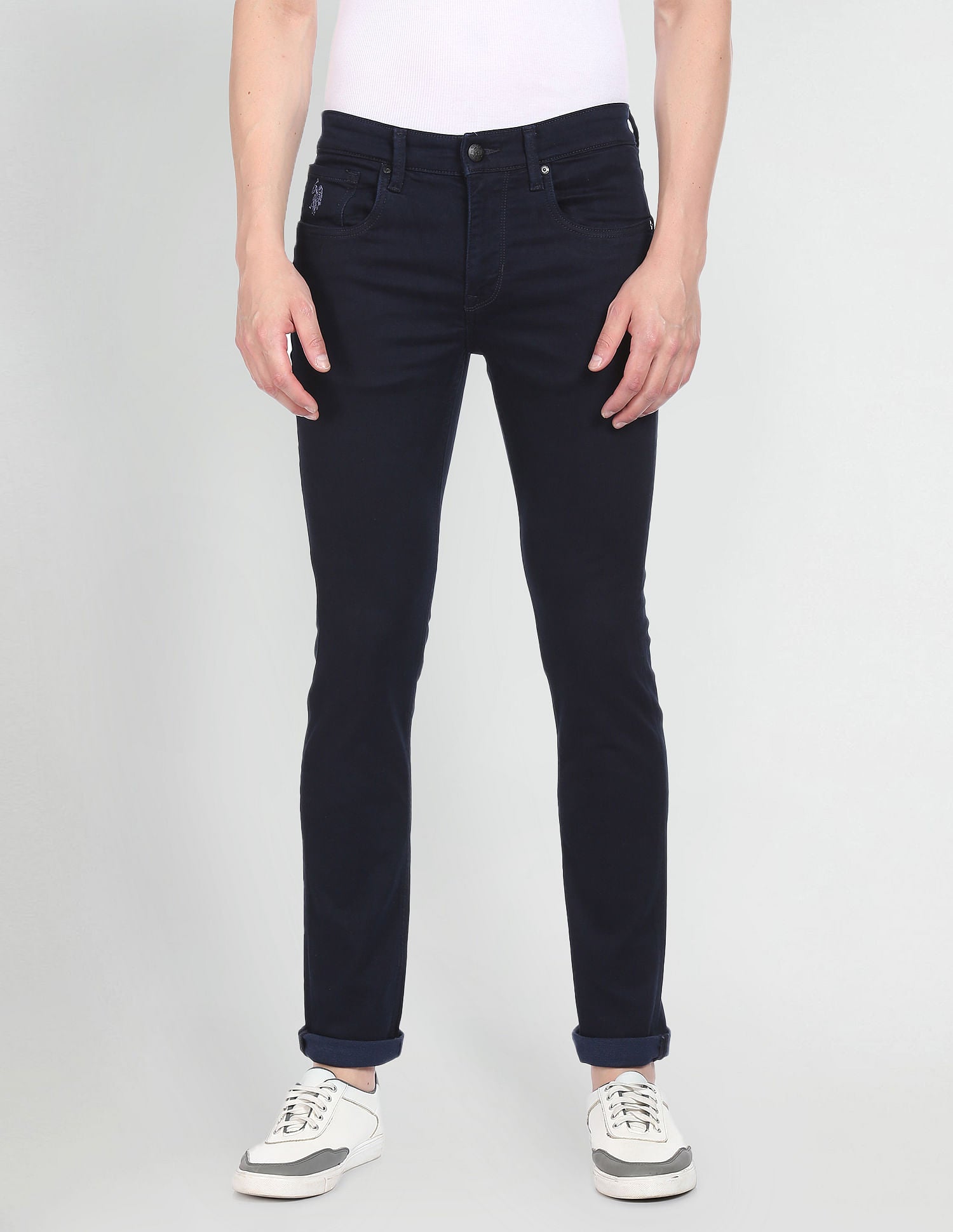 Regallo Skinny Fit Dark Wash Jeans Blue - U.S. Polo Assn. India | Large