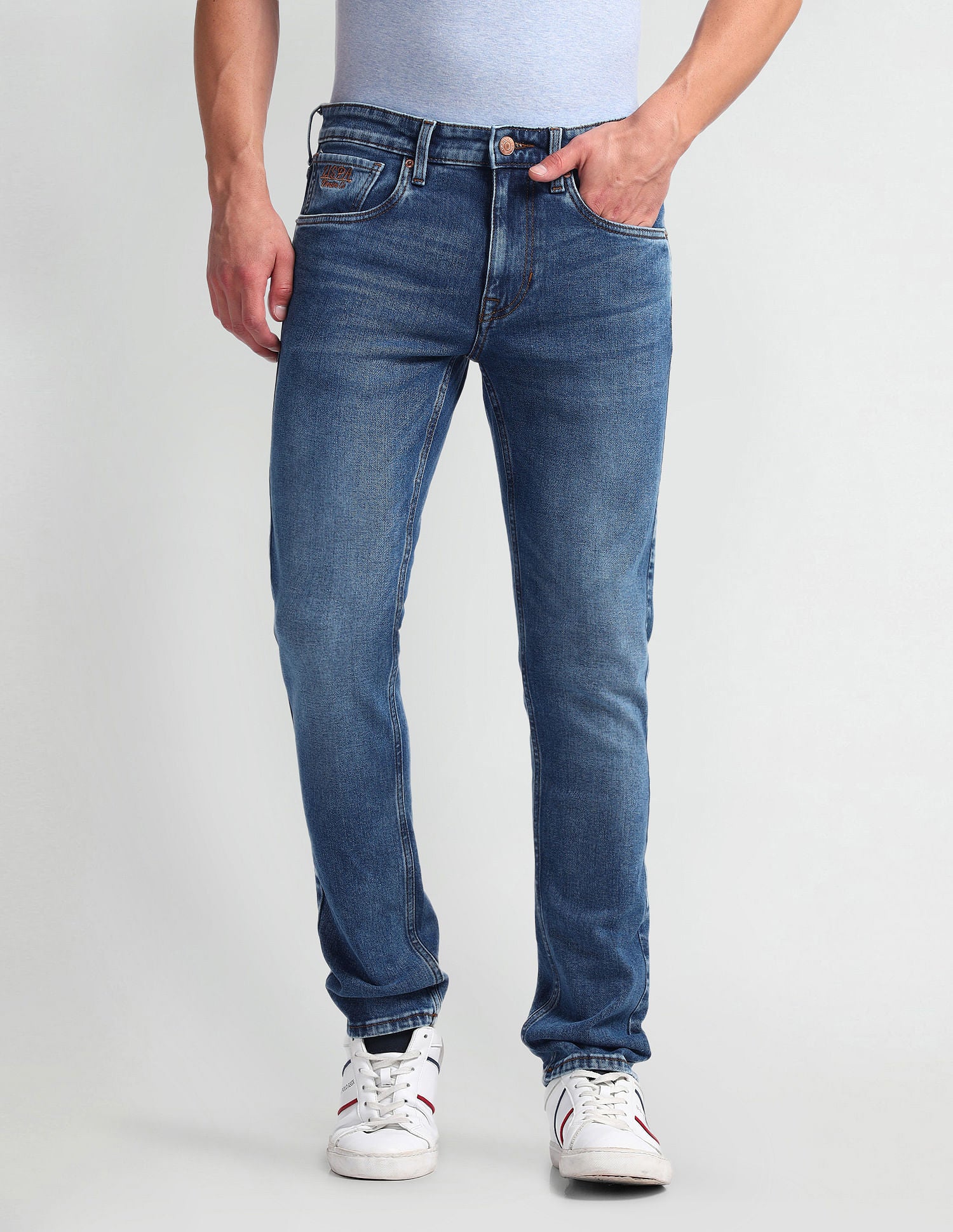 Regallo Skinny Fit Blue Jeans Blue - U.S. Polo Assn. India | Large