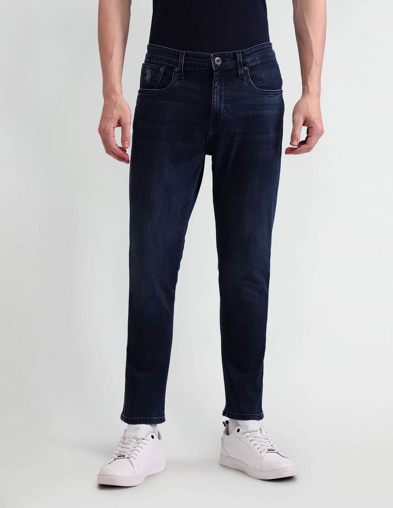 Henry Tapered Cropped Blue Jeans Blue - U.S. Polo Assn. India | Large
