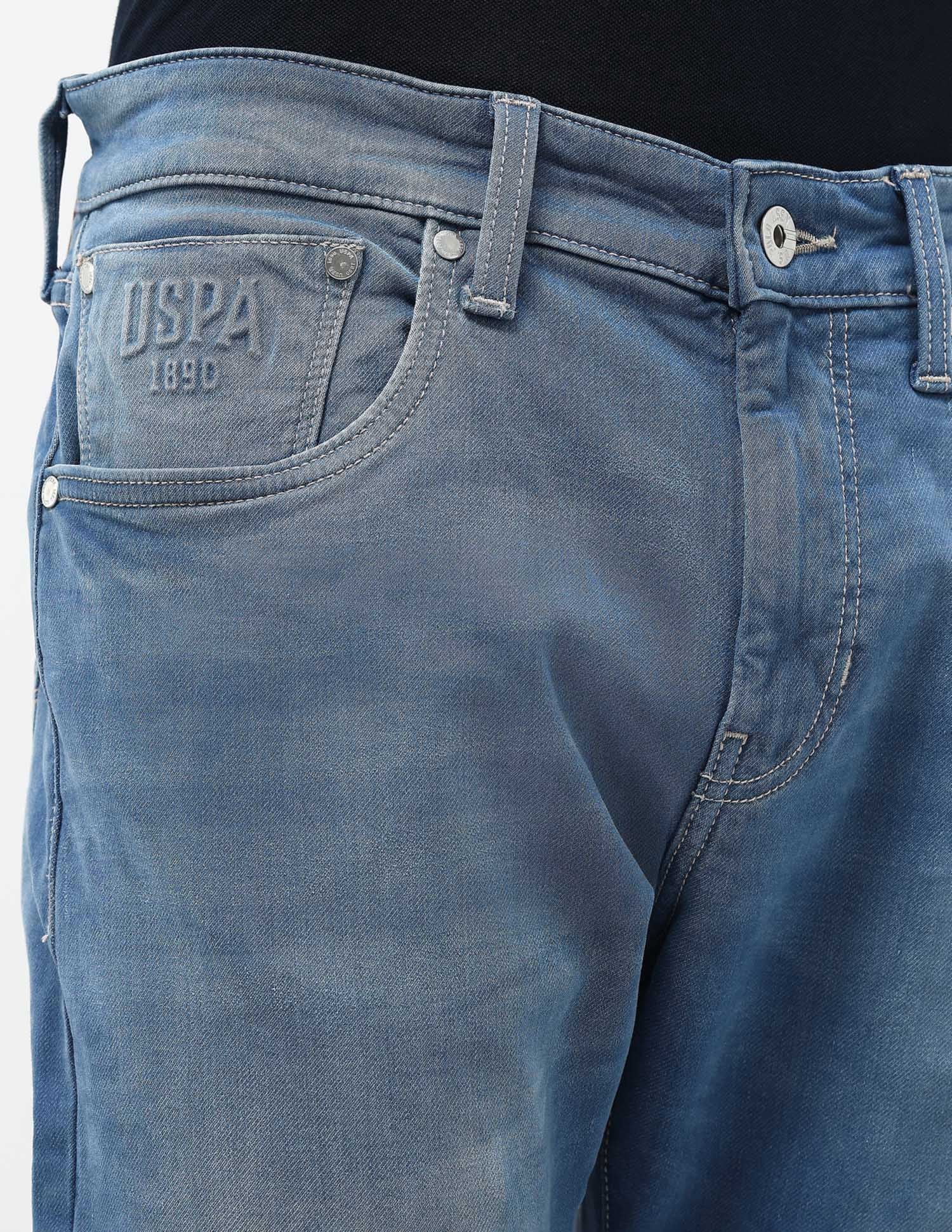 Henry Tapered Fit Blue Jeans Light Blue - U.S. POLO ASSN. | Large