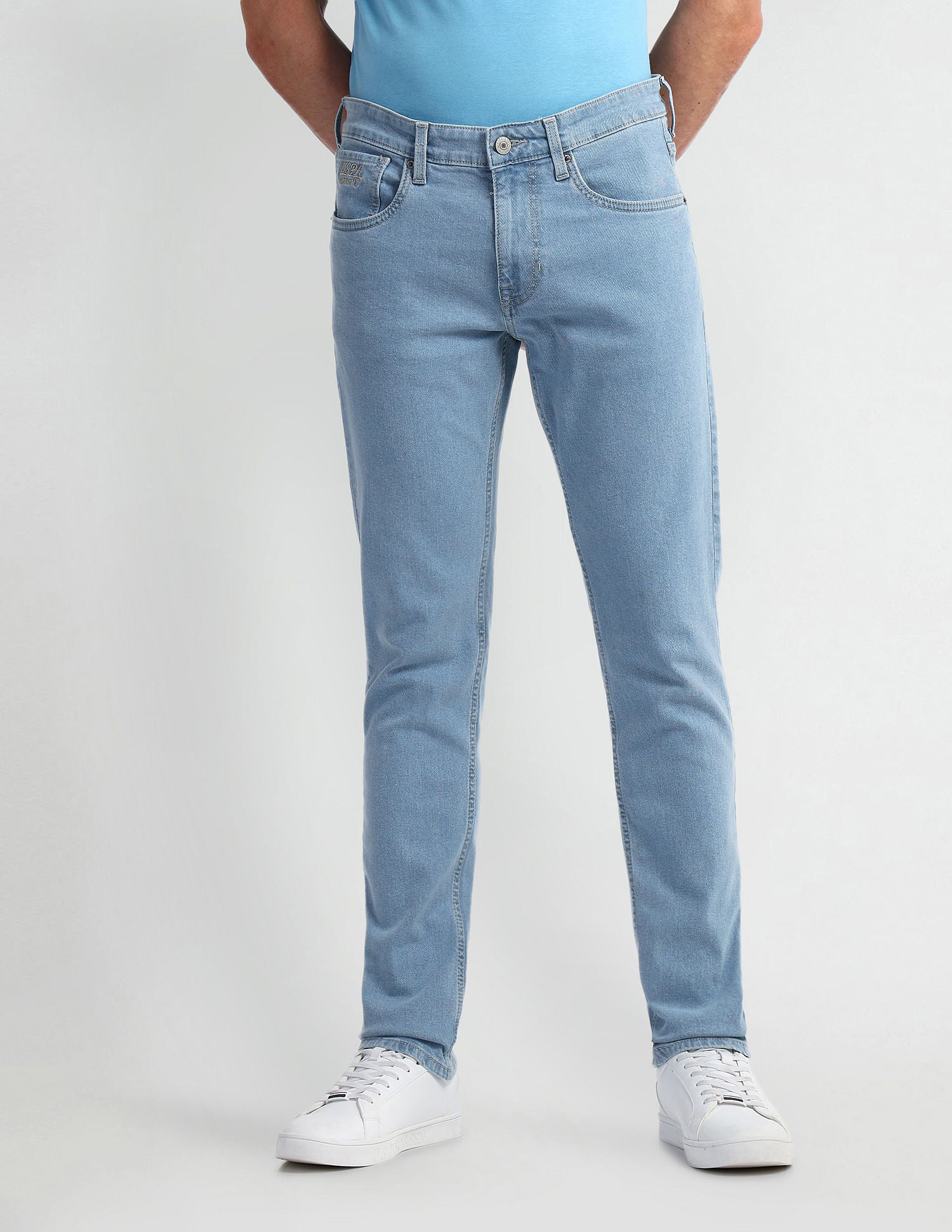 Brandon Slim Fit Blue Jeans Light Blue - U.S. Polo Assn. India | Large