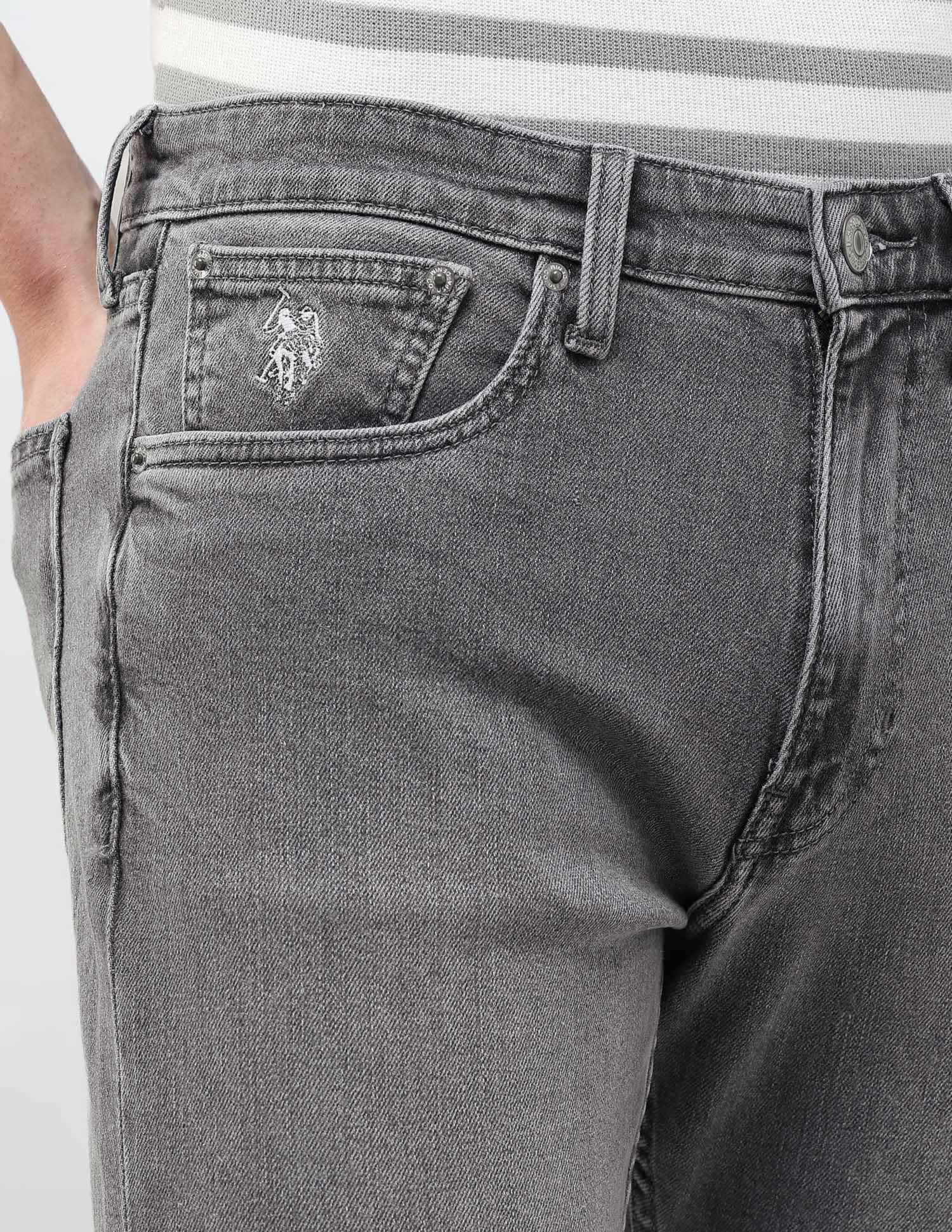 Connor Bootcut Fit Grey Jeans Grey - U.S. Polo Assn. India | Large