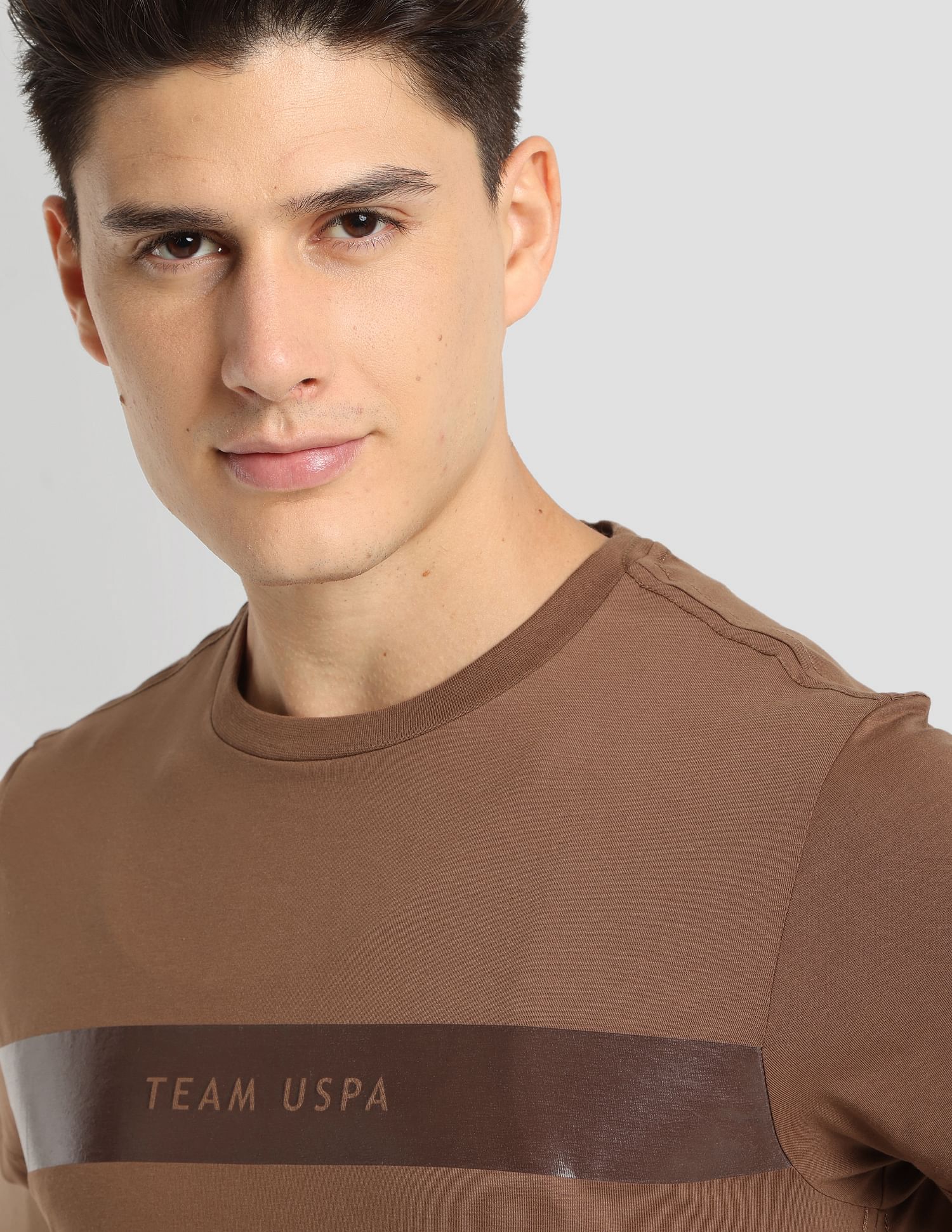 Gel Print Training T-Shirt Brown - U.S. Polo Assn. India | Large