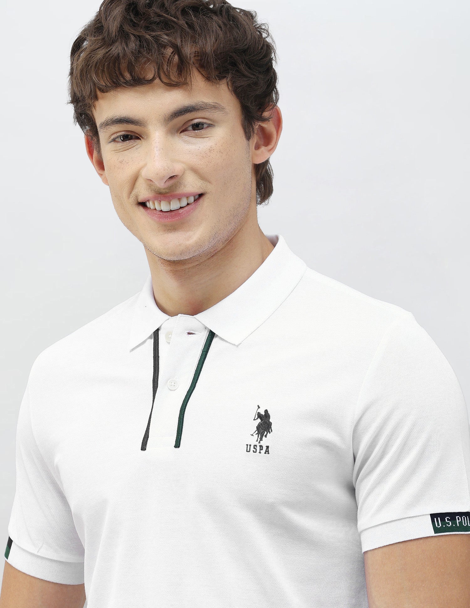 New Port Marina Solid Polo Shirt White - U.S. Polo Assn. India | Large