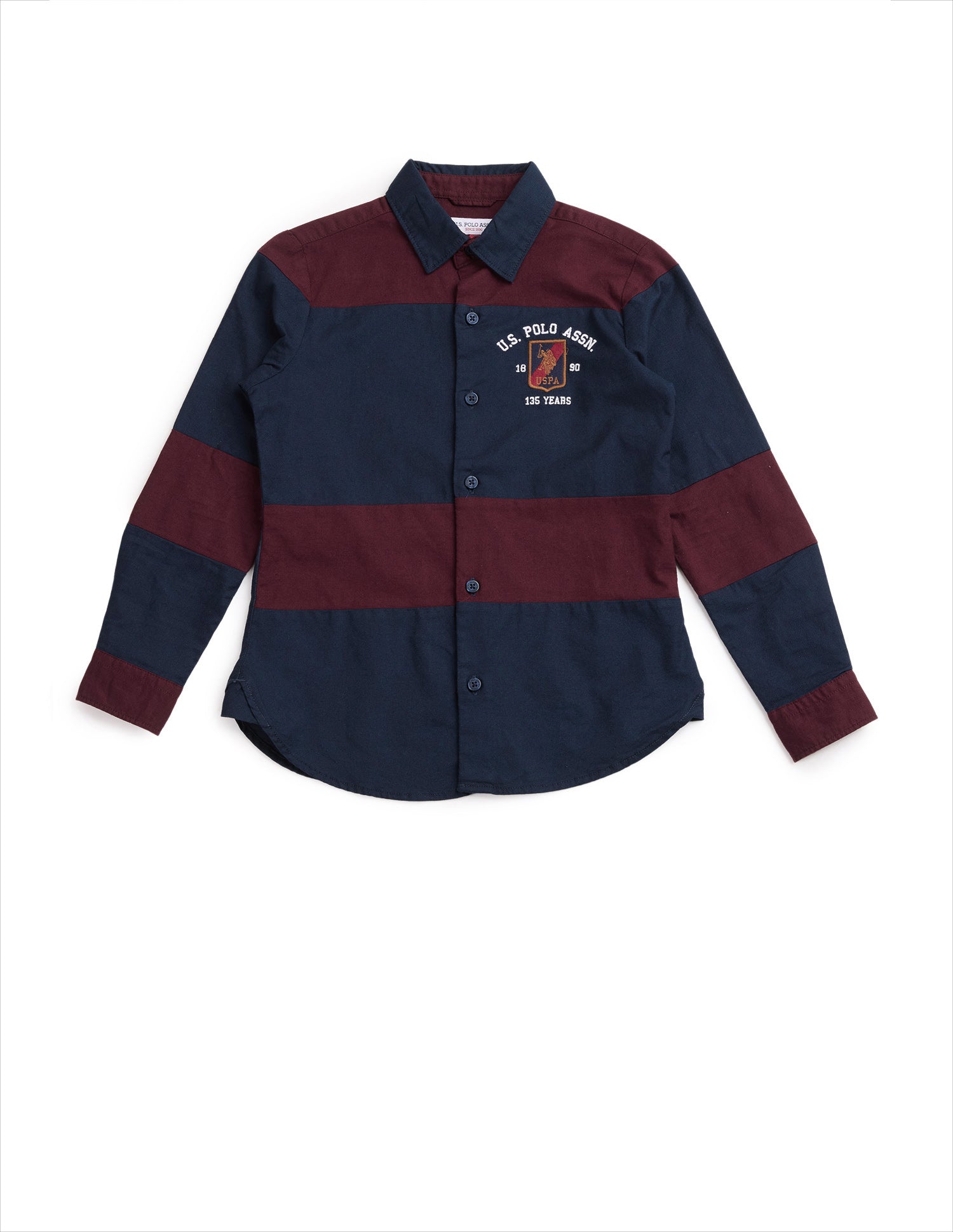 Boys Colourblocked Oxford Shirt Navy - U.S. POLO ASSN. | Large