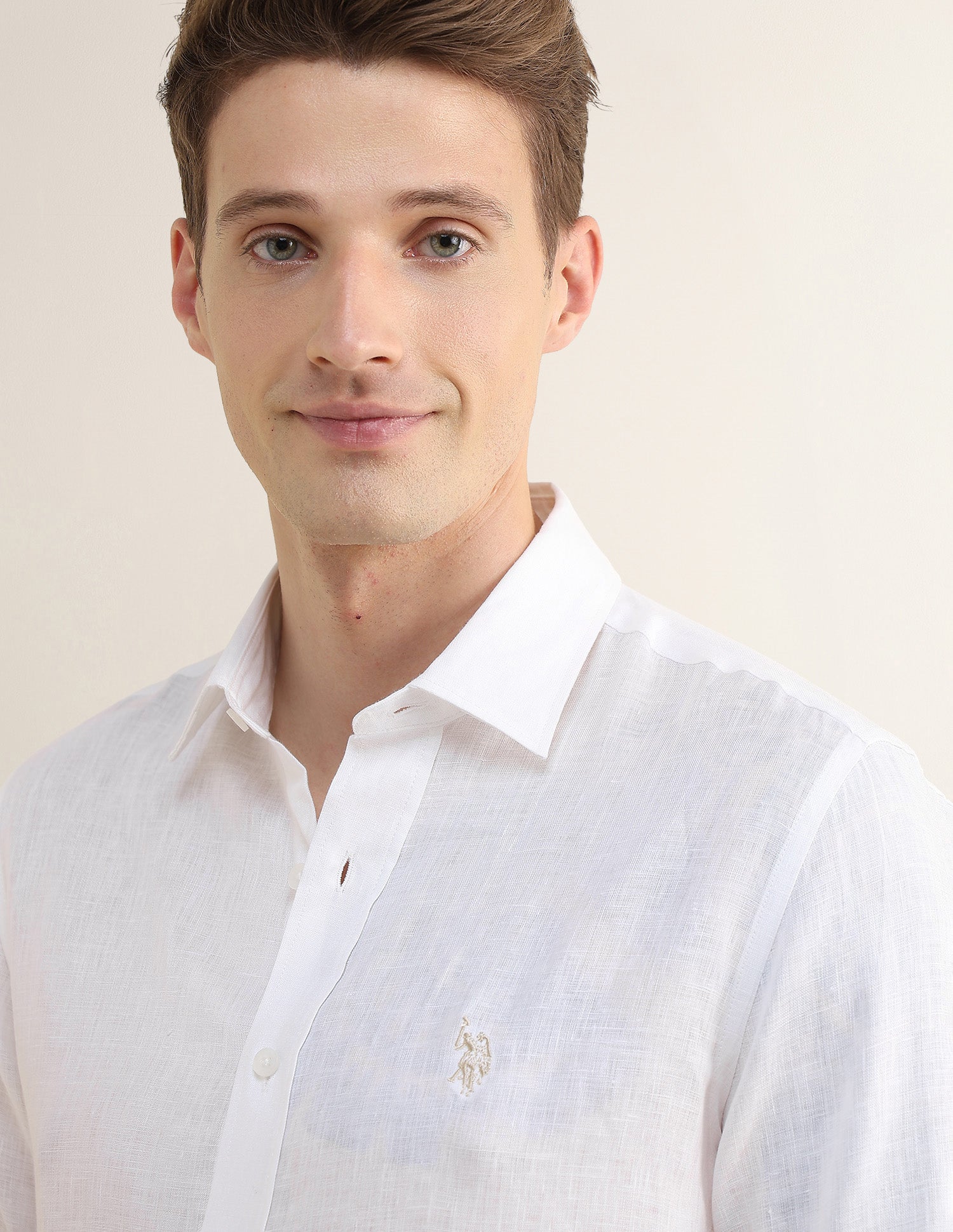 Solid Regular Fit Shirt White - U.S. Polo Assn. India | Large