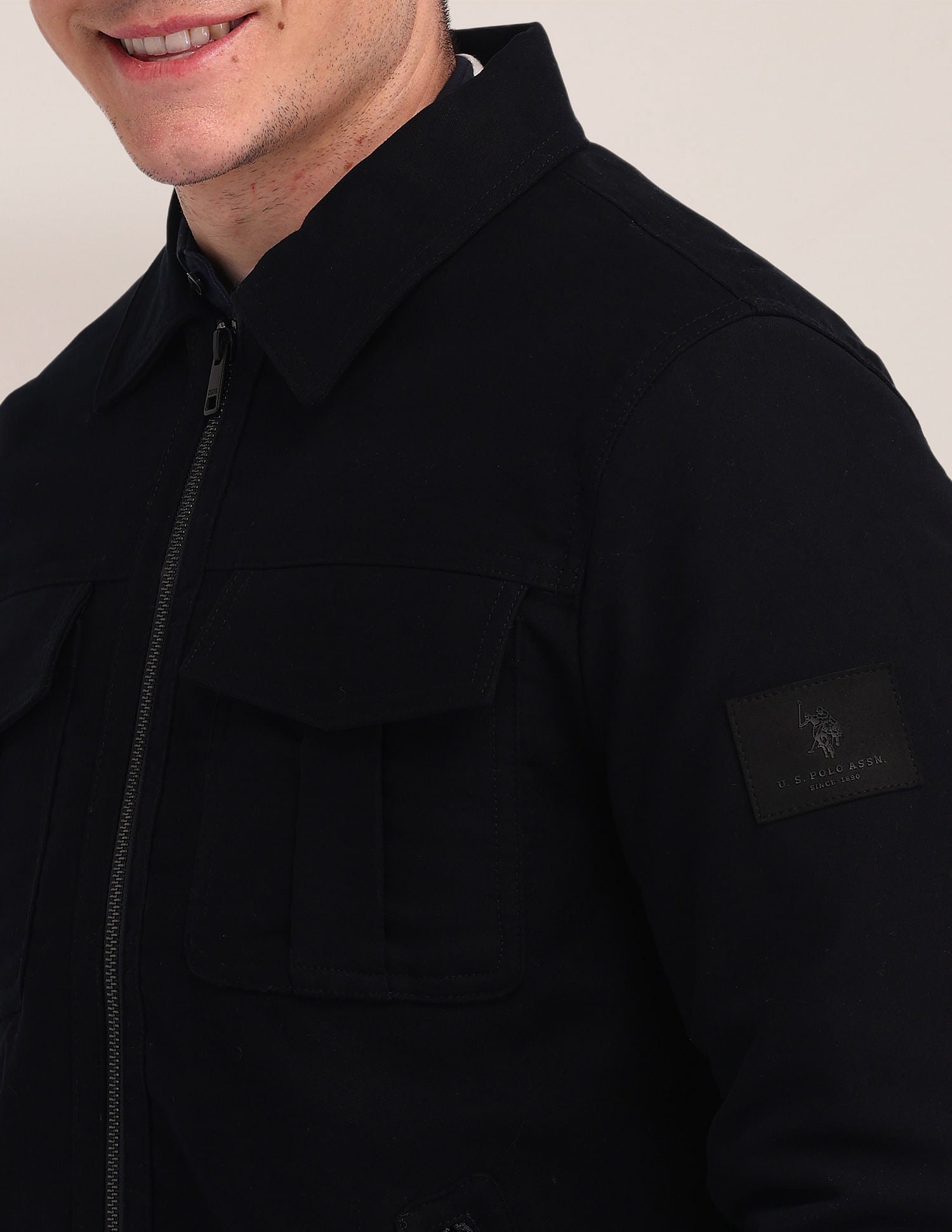 High Neck Padded Jacket Navy - U.S. Polo Assn. India | Large