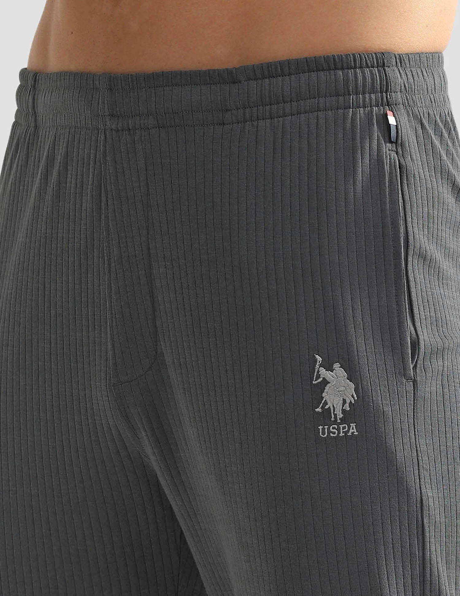 All Over Check OELP4 Lounge Track Pants - Pack Of 1 Iron Gate - U.S. POLO ASSN. | Large