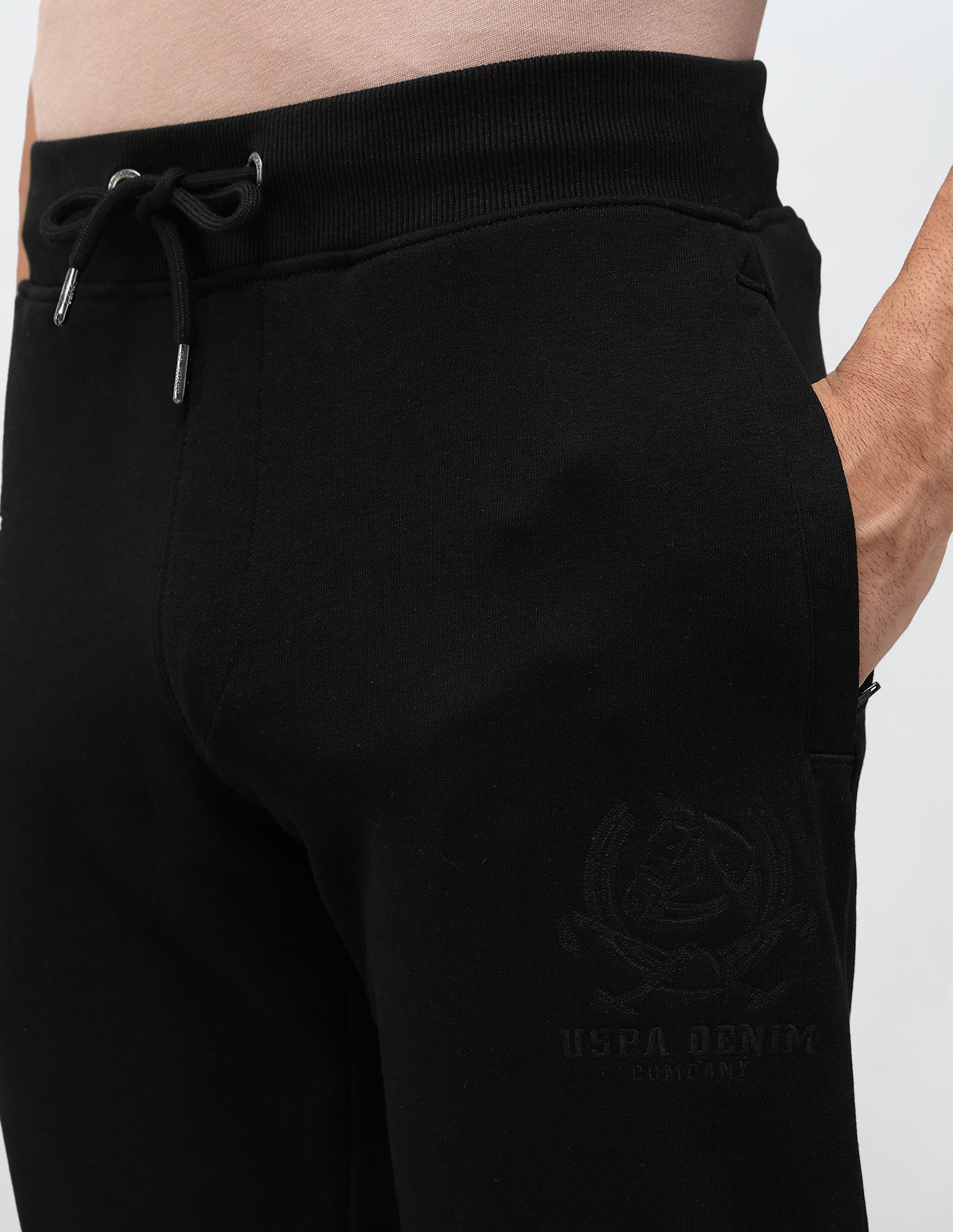 Regular Fit Solid Track Pants Black - U.S. POLO ASSN. | Large