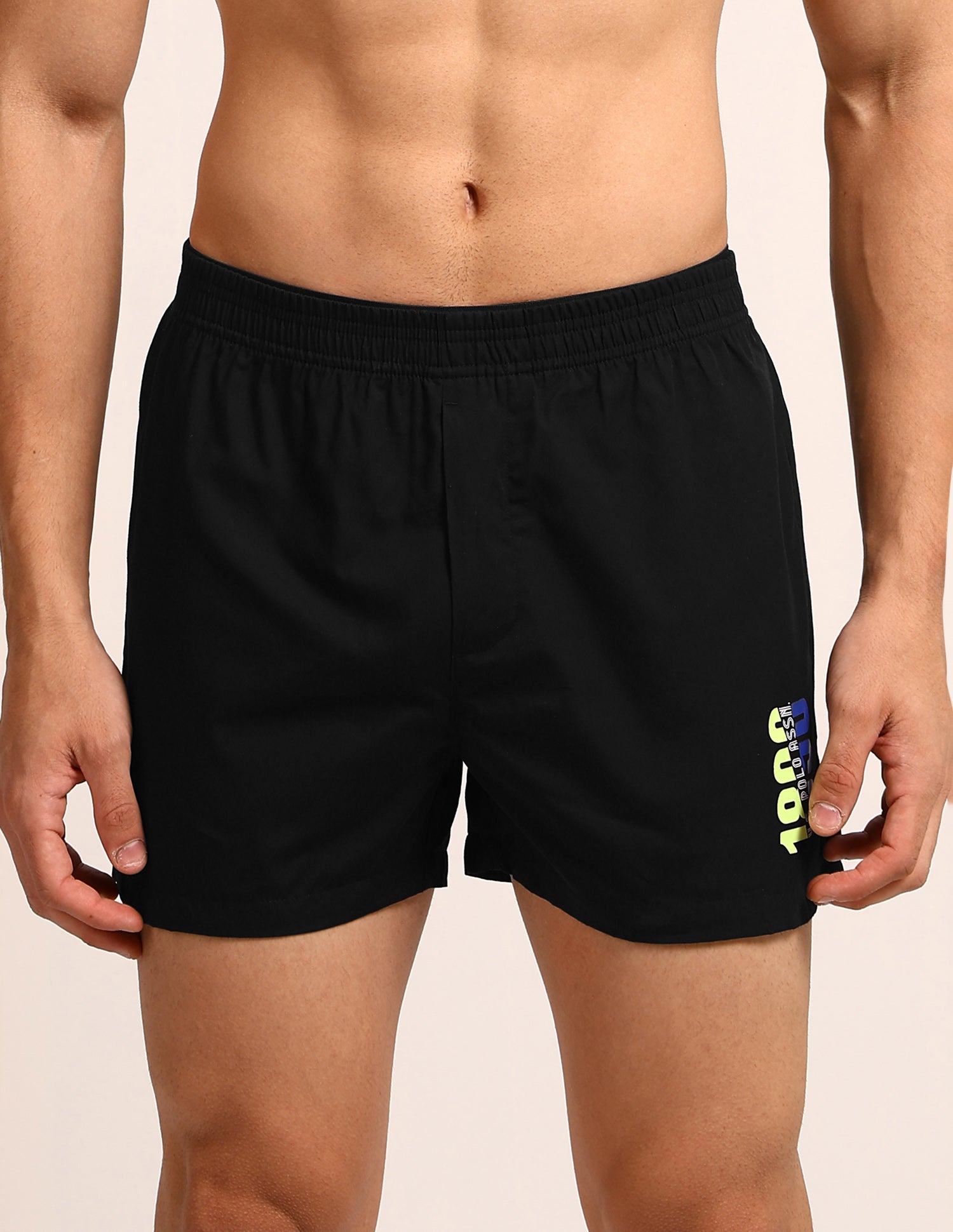 Light Cotton OEX16-P2 Boxer Shorts - Pack Of 2 Steel Grey & Black - U.S. Polo Assn. India | Large