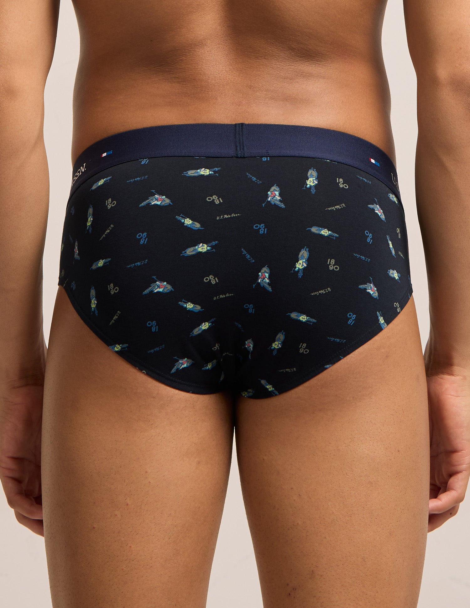 Breathable Cotton Stretch OEB25 Briefs - Pack of 3 Navy - U.S. Polo Assn. India | Large