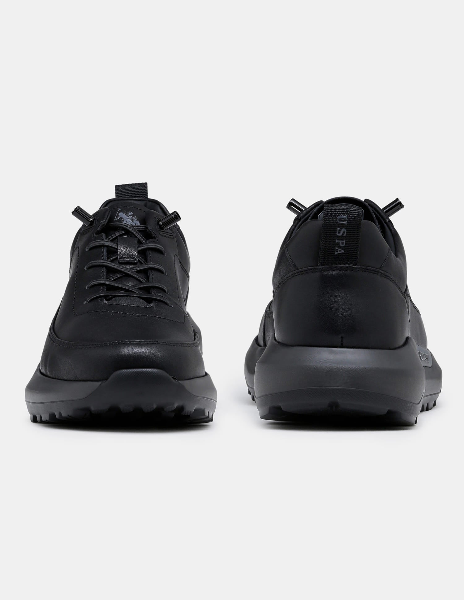 Round Toe Lace Ups Ansel Sneakers Black - U.S. Polo Assn. India | Large