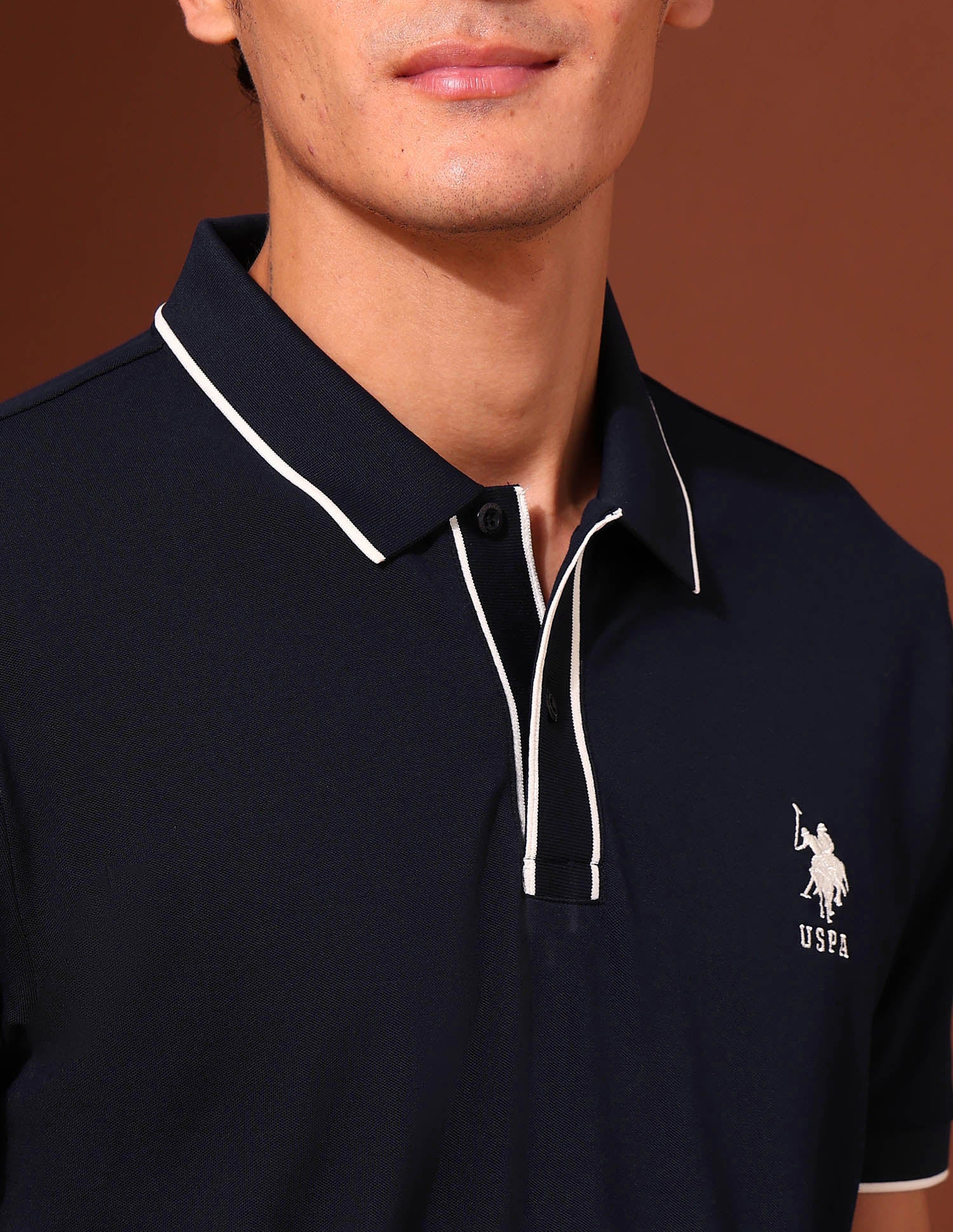 Slim Fit Work and Wander Polo Shirt Navy - U.S. Polo Assn. India | Large