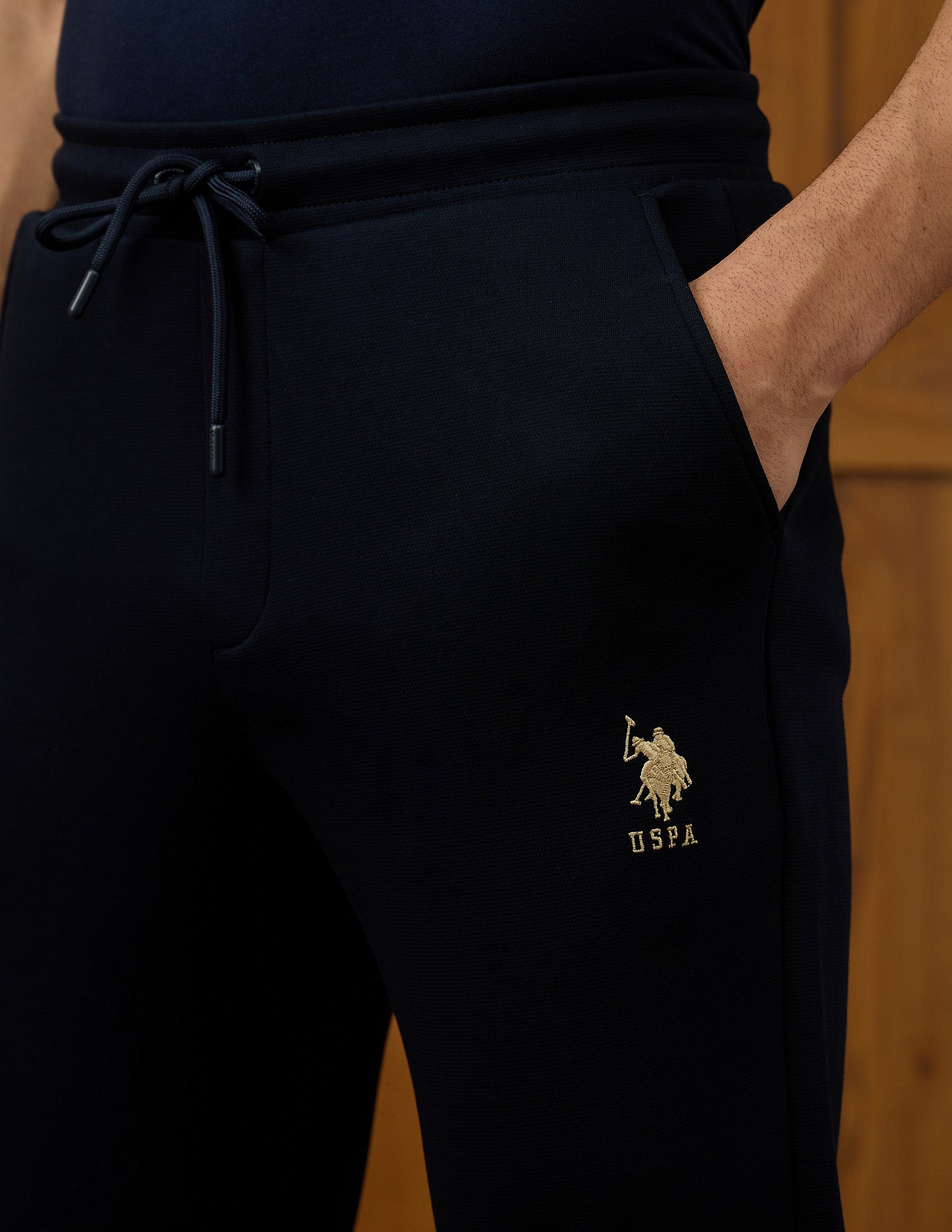 Mid Rise Varsity Theatre Track Pants Navy - U.S. POLO ASSN. | Large