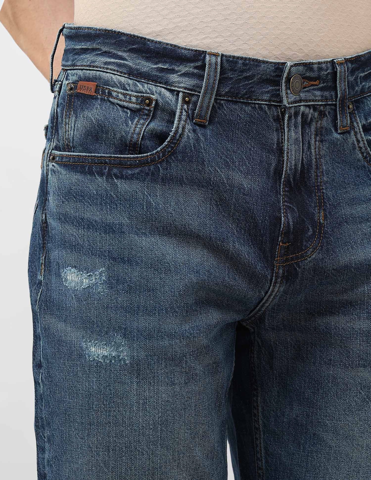 Shawn Relaxed Fit Blue Jeans Dark Blue - U.S. POLO ASSN. | Large