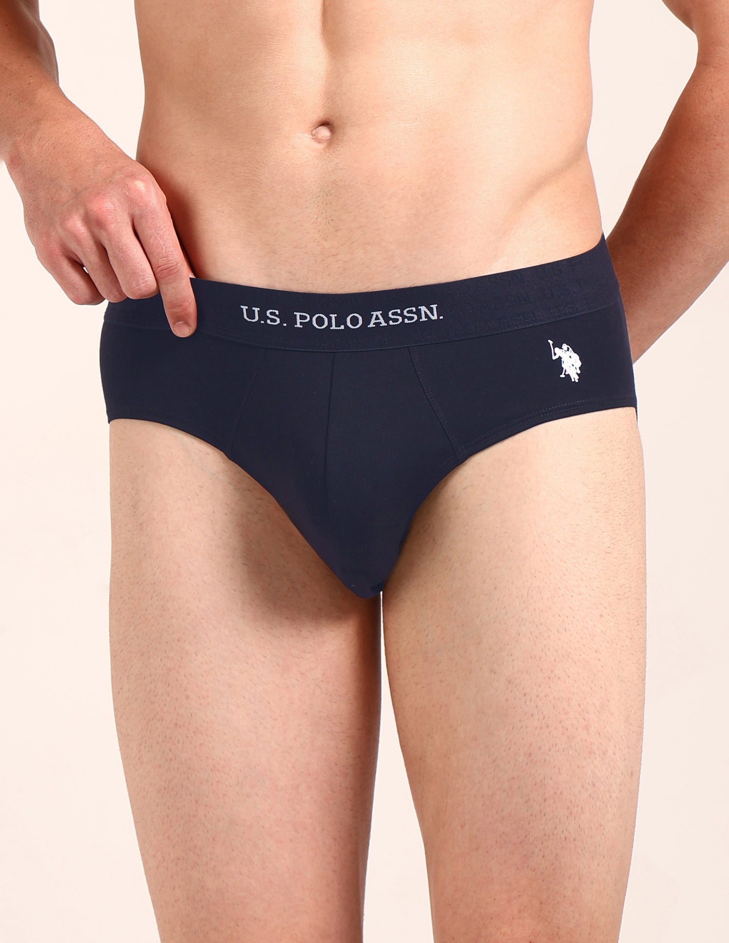 Antibacterial Dual Layered OEB21 Brief - Pack Of 2 Navy/Stromy Weather - U.S. Polo Assn. India | Large