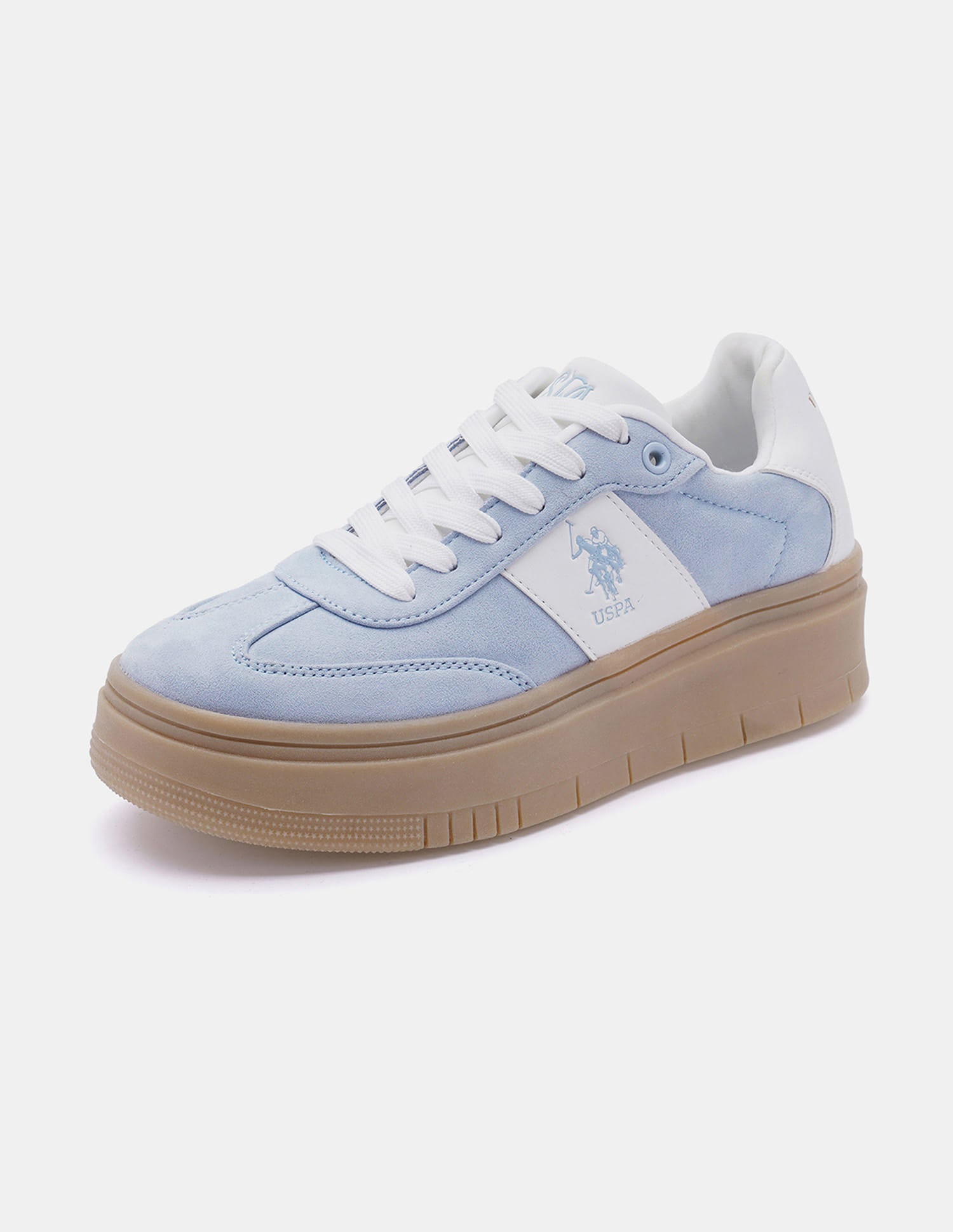 Women Colourblocked Zaira Sneakers Light Blue - U.S. Polo Assn. India | Large