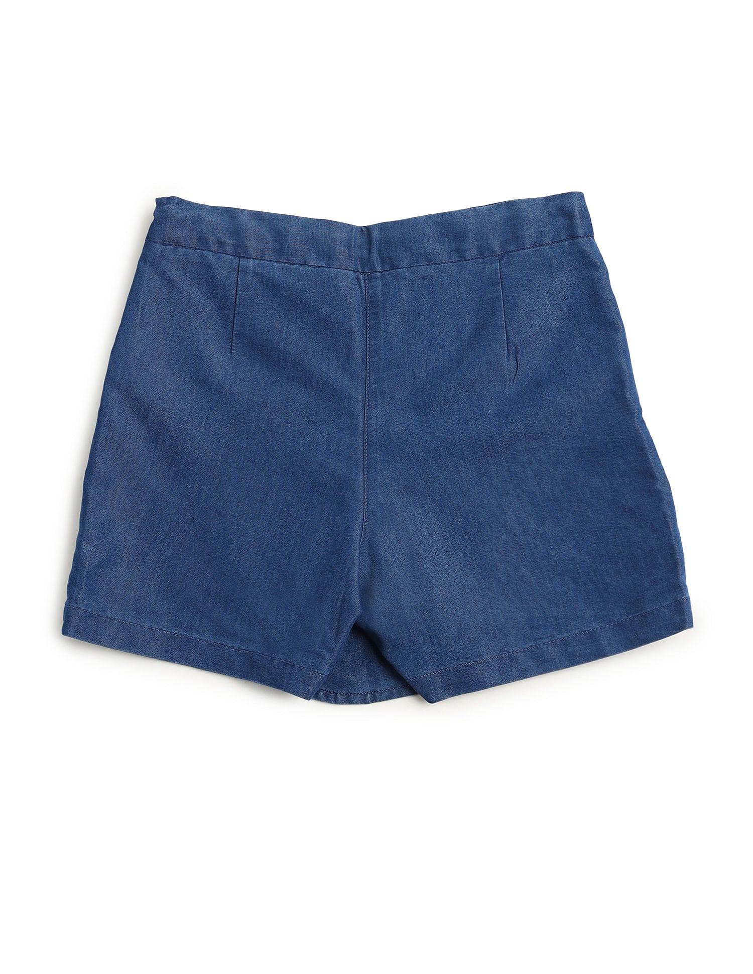 Girls Cotton Denim Skorts Medium Blue - U.S. Polo Assn. India | Large