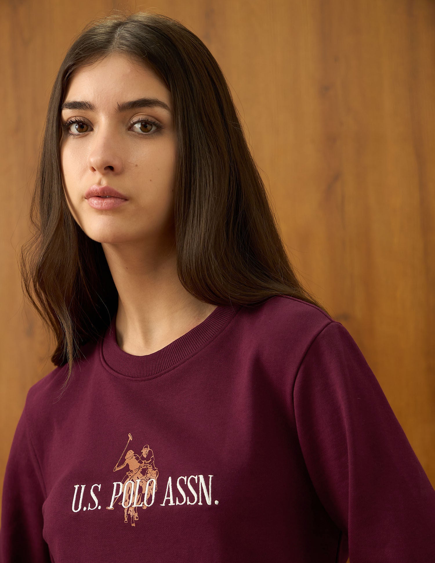 Regular Fit Brand Printed Sweatshirt Maroon - U.S. POLO ASSN. | Large