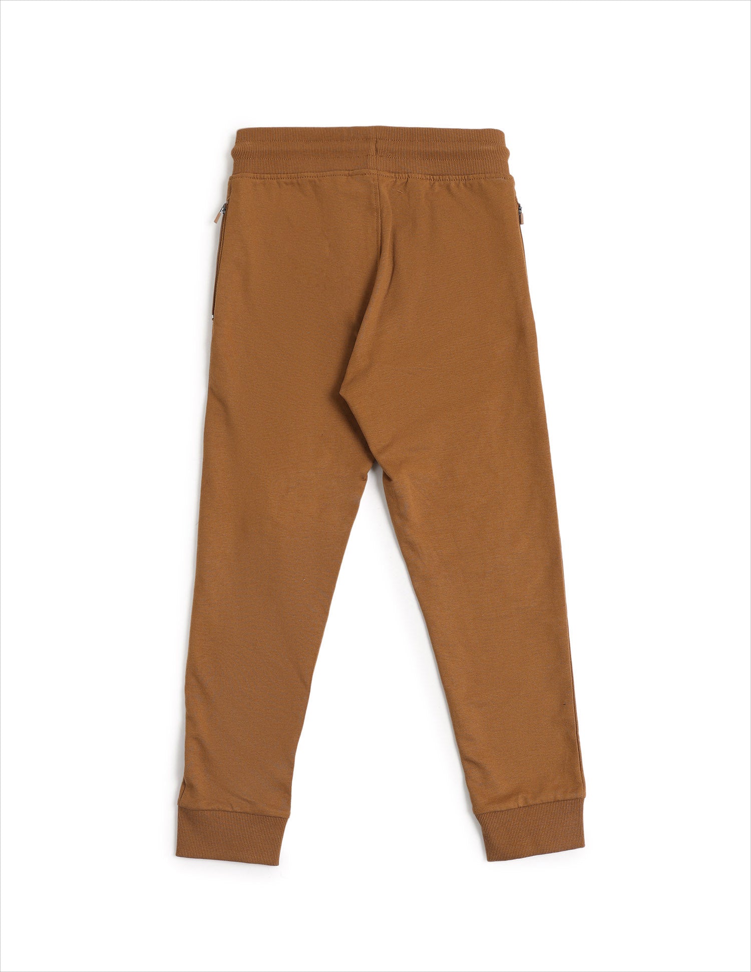 Boys Solid Pure Cotton Track Pants Brown - U.S. POLO ASSN. | Large